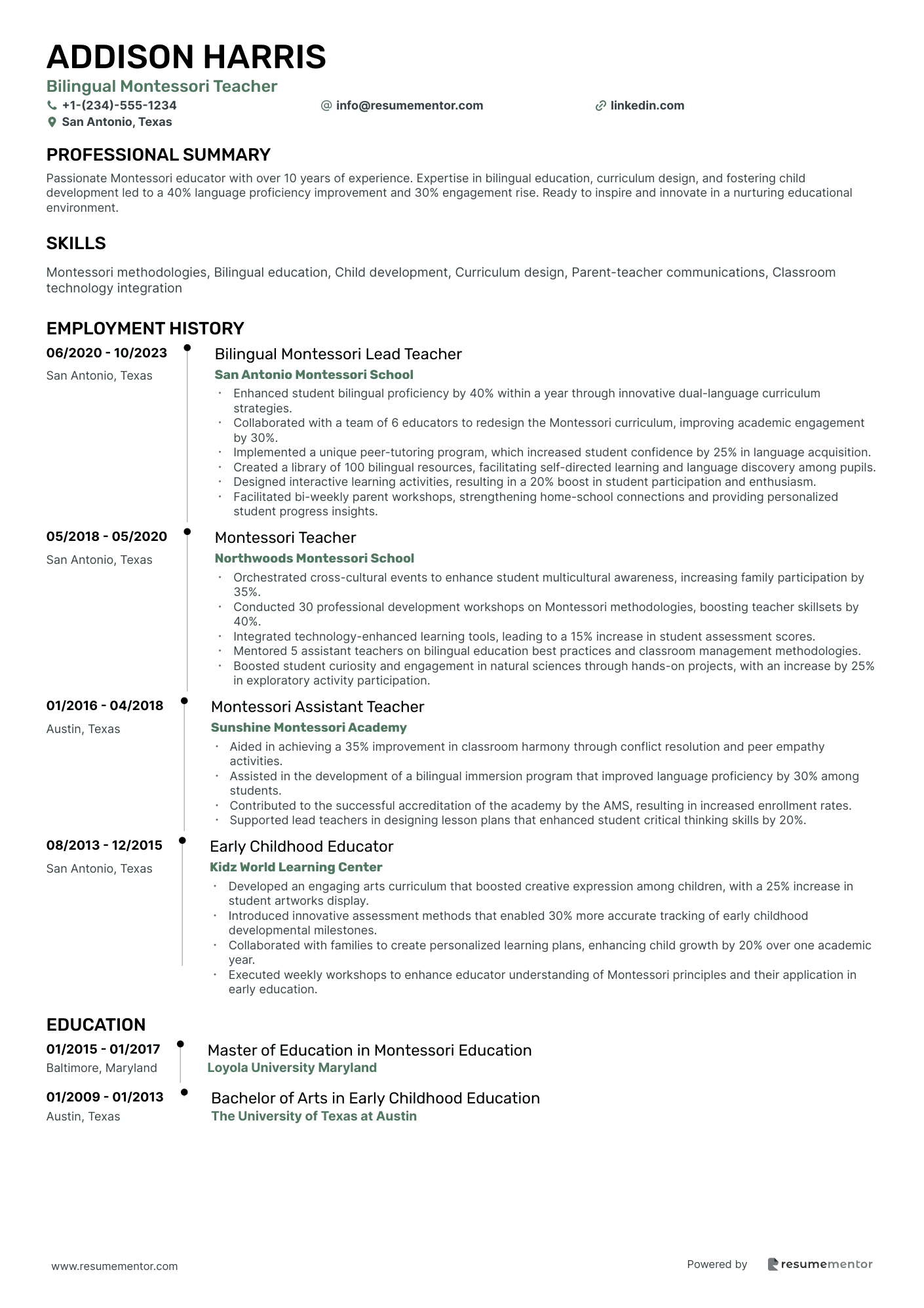 Bilingual Montessori Teacher