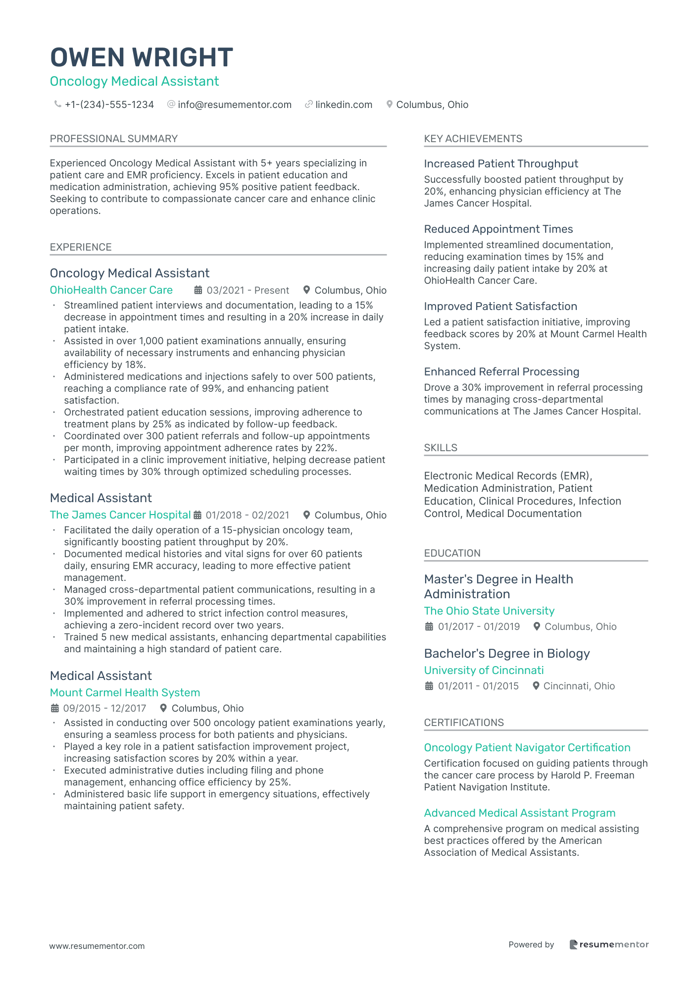 Oncology Medical Assistant