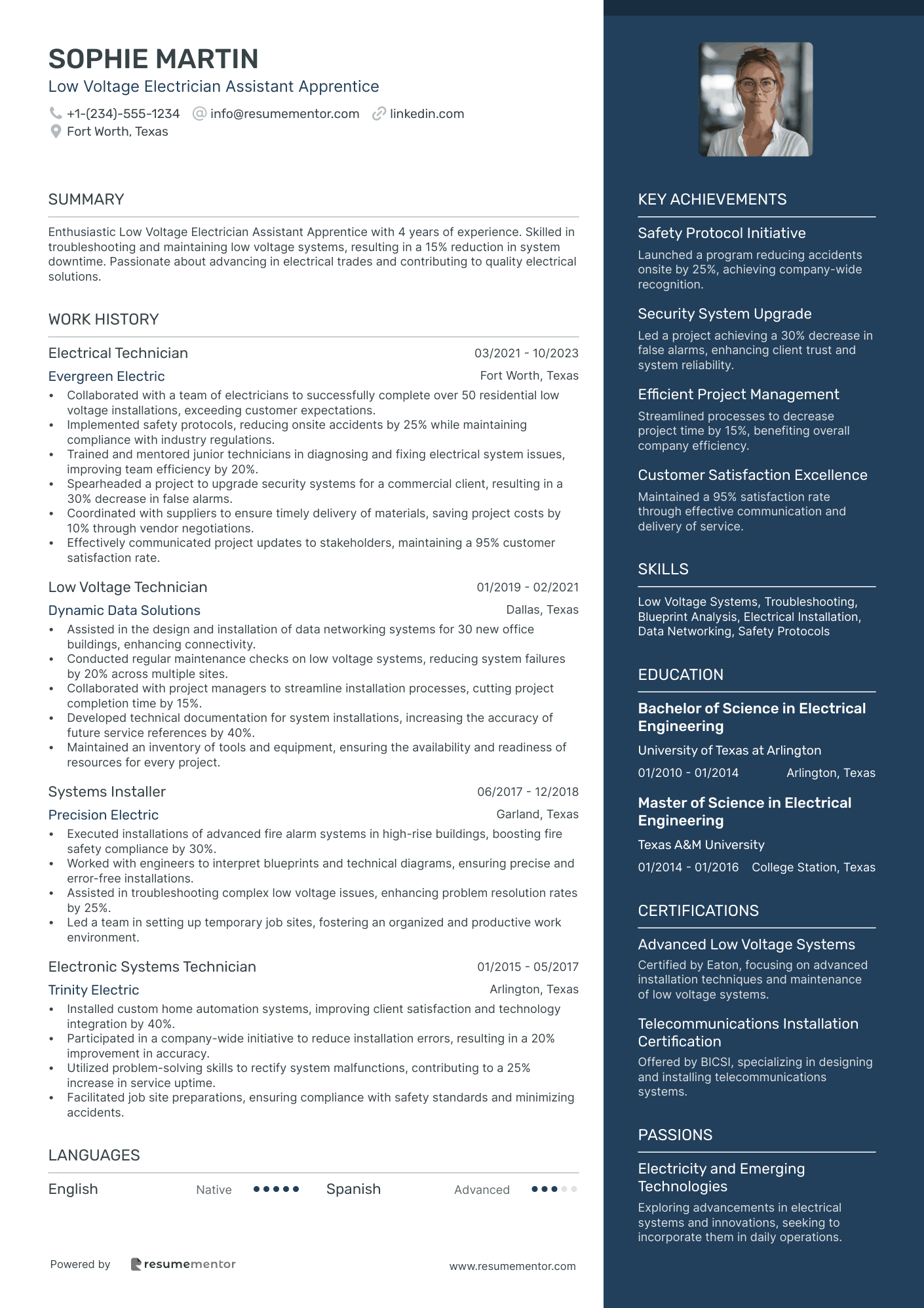 Low Voltage Electrician Assistant Apprentice