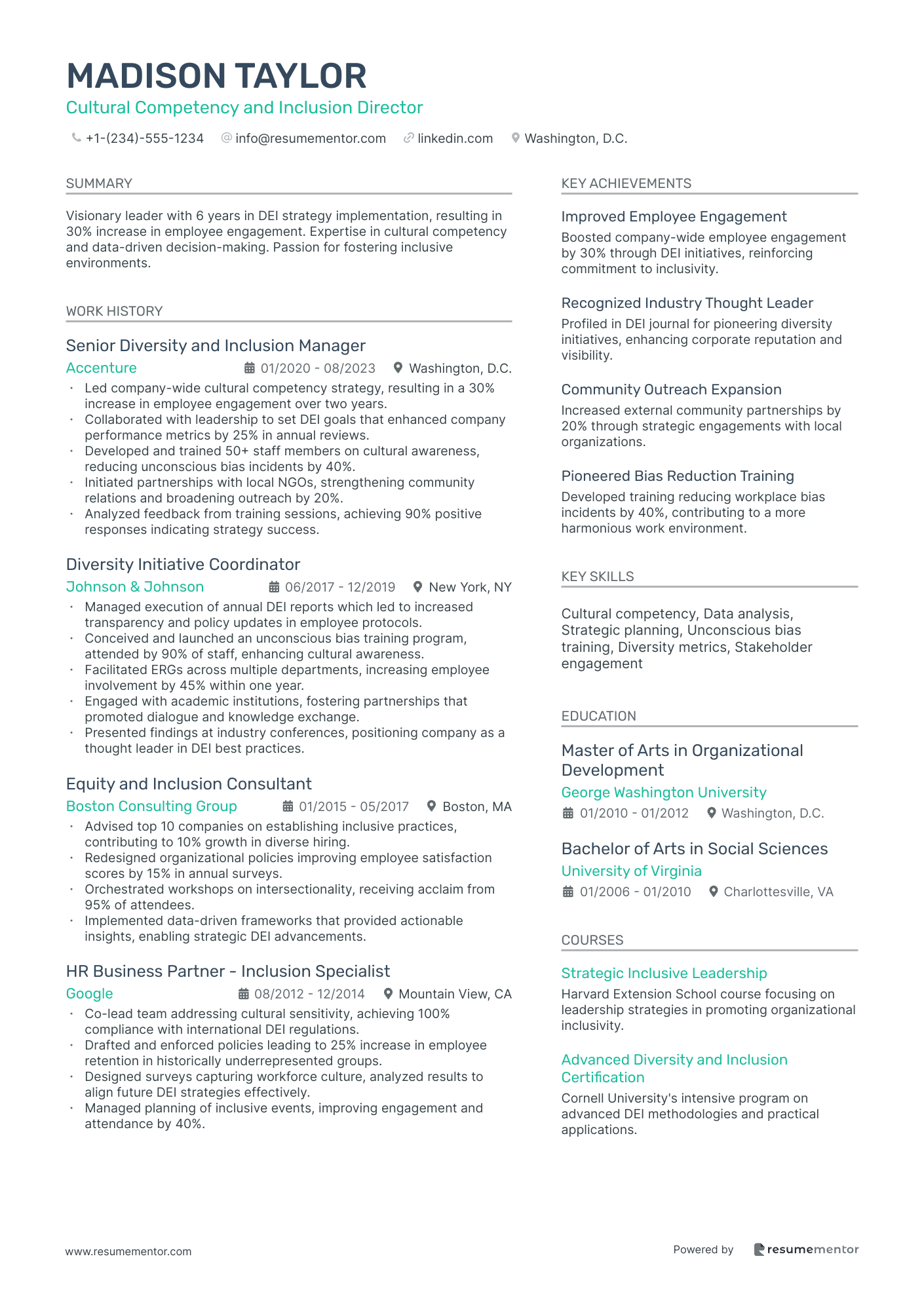 Cultural Competency and Inclusion Director