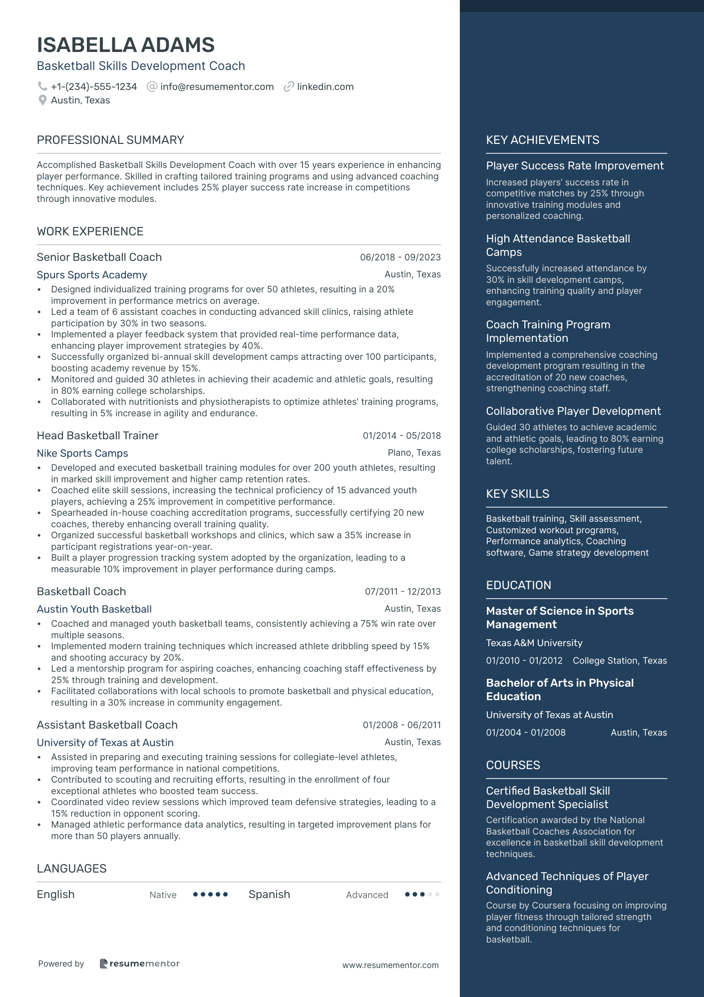 Basketball Skills Development Coach