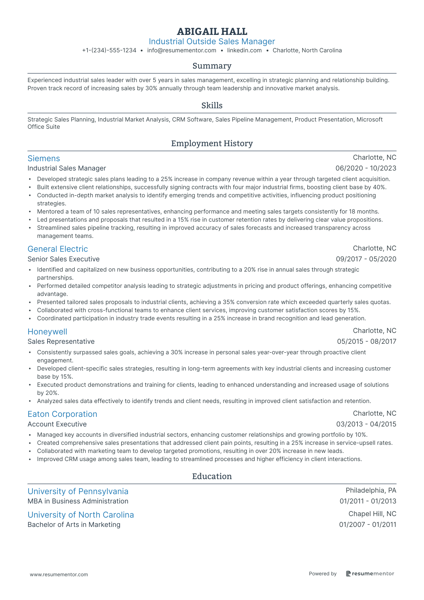Industrial Outside Sales Manager