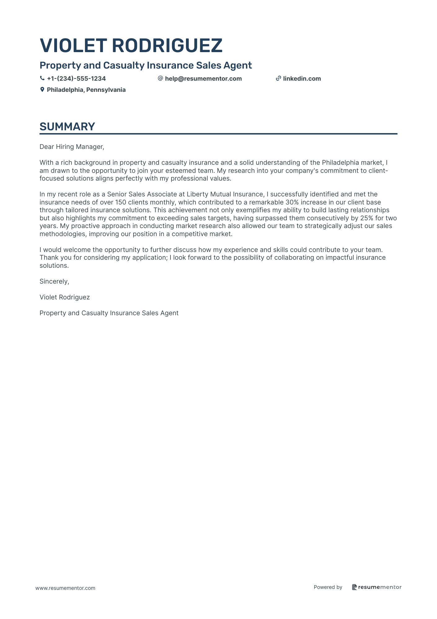 Property and Casualty Insurance Sales Agent