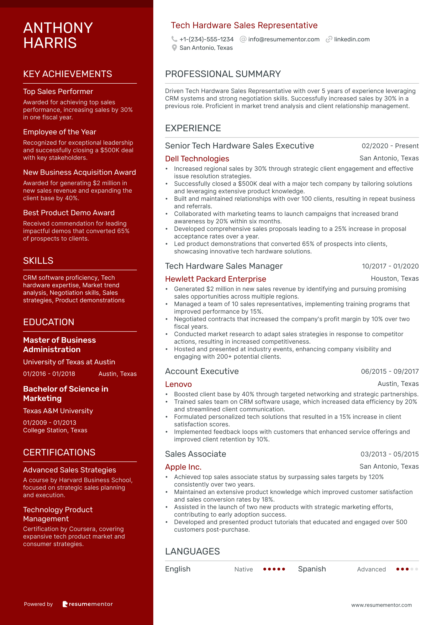 Tech Hardware Sales Representative