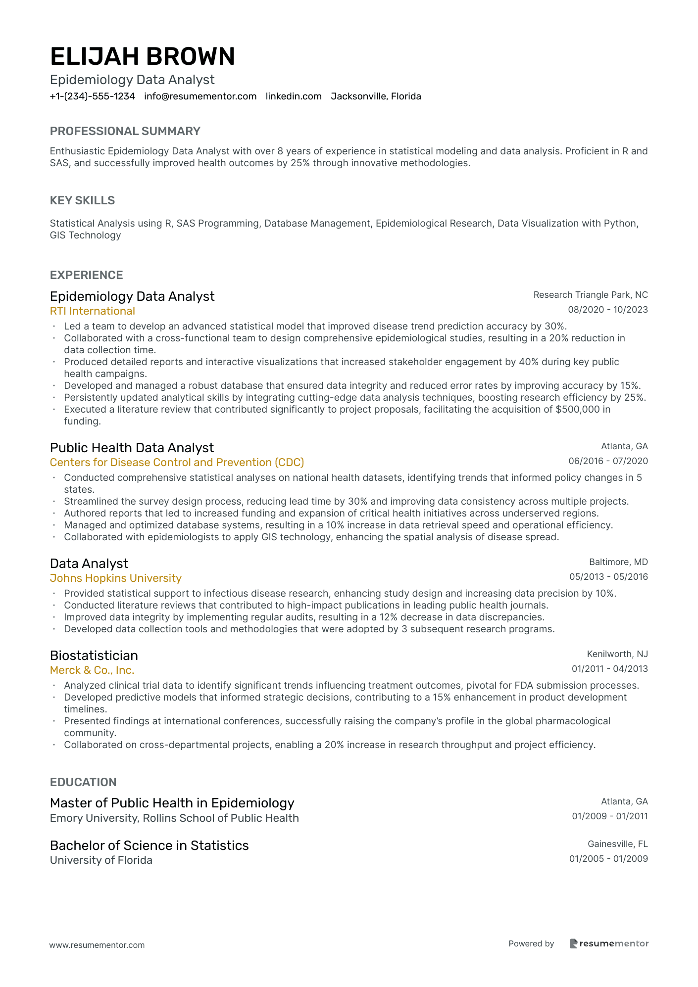 Epidemiology Data Analyst