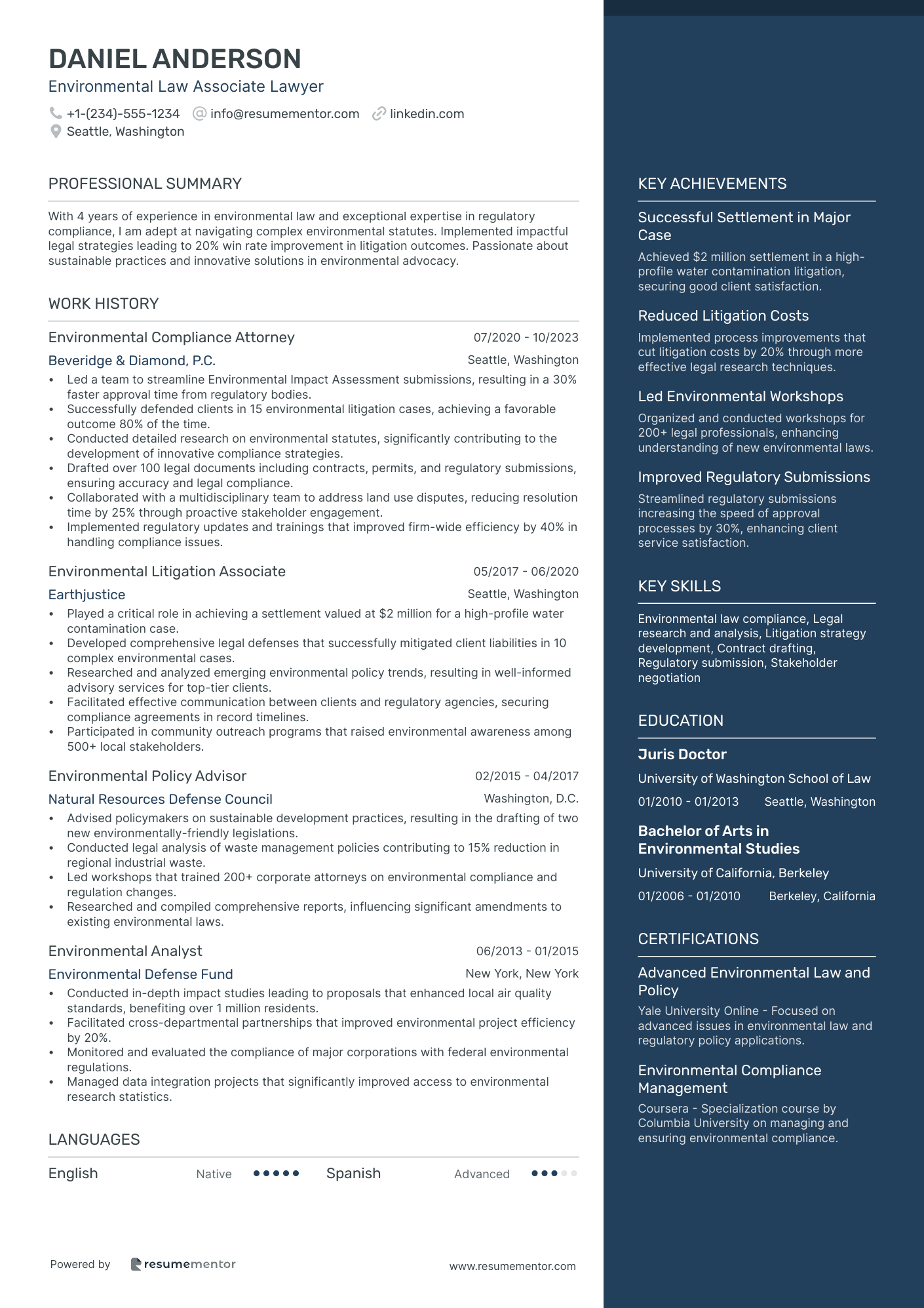 Environmental Law Associate Lawyer