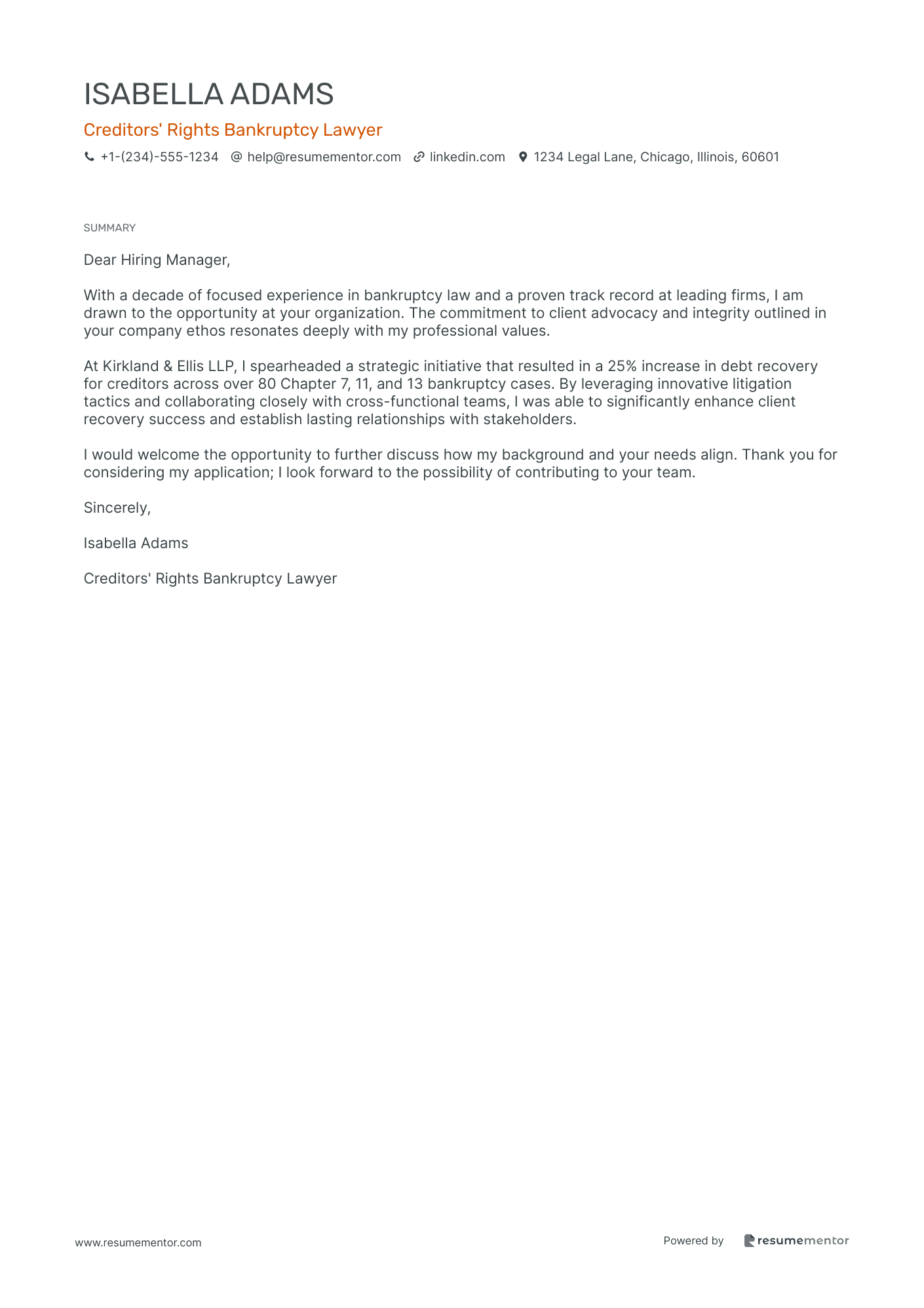 Creditors' Rights Bankruptcy Lawyer
