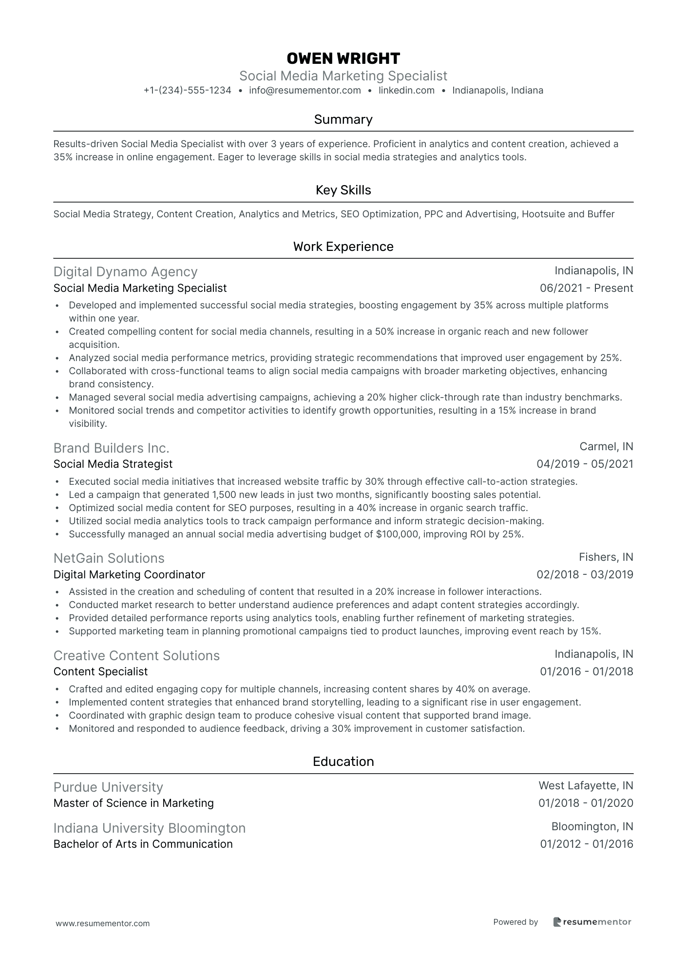 Social Media Marketing Specialist