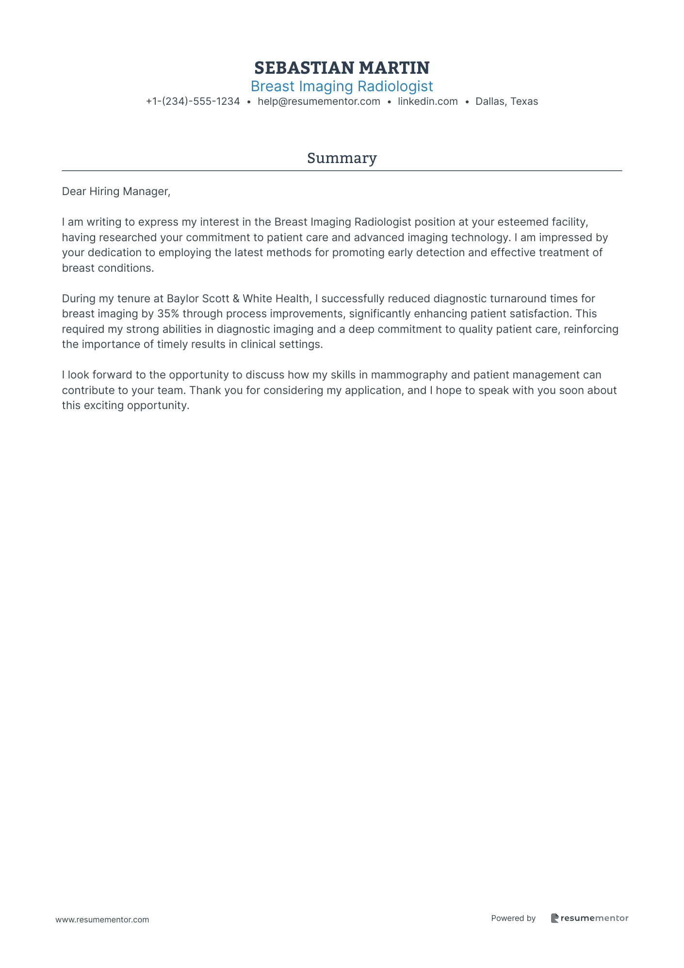 Breast Imaging Radiologist