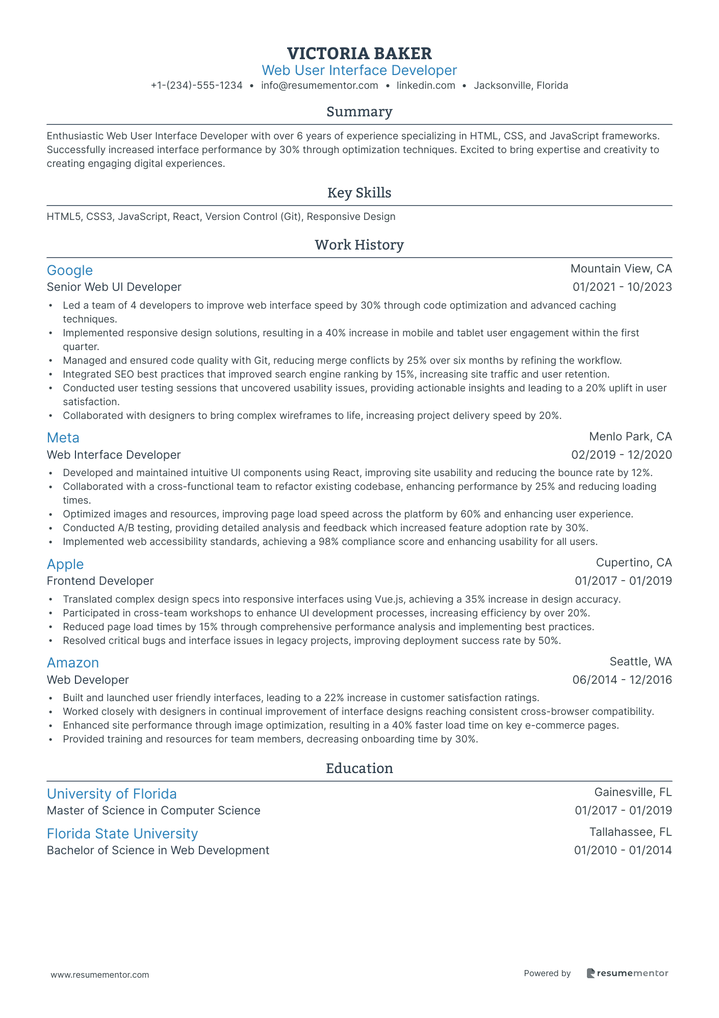 Web User Interface Developer