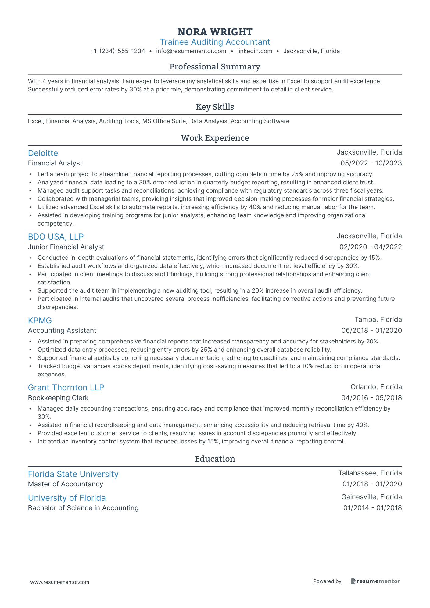 Trainee Auditing Accountant