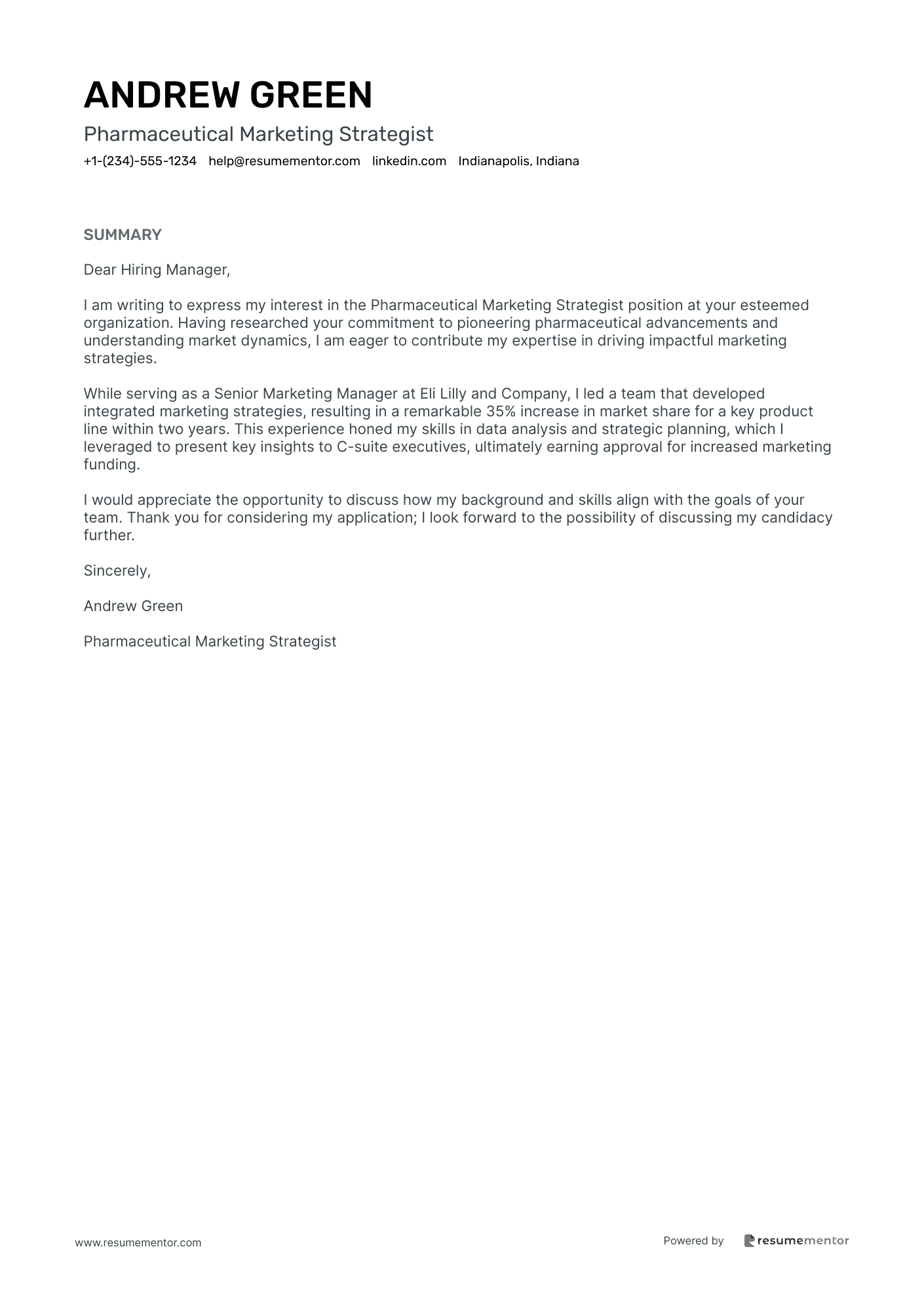 Pharmaceutical Marketing Strategist