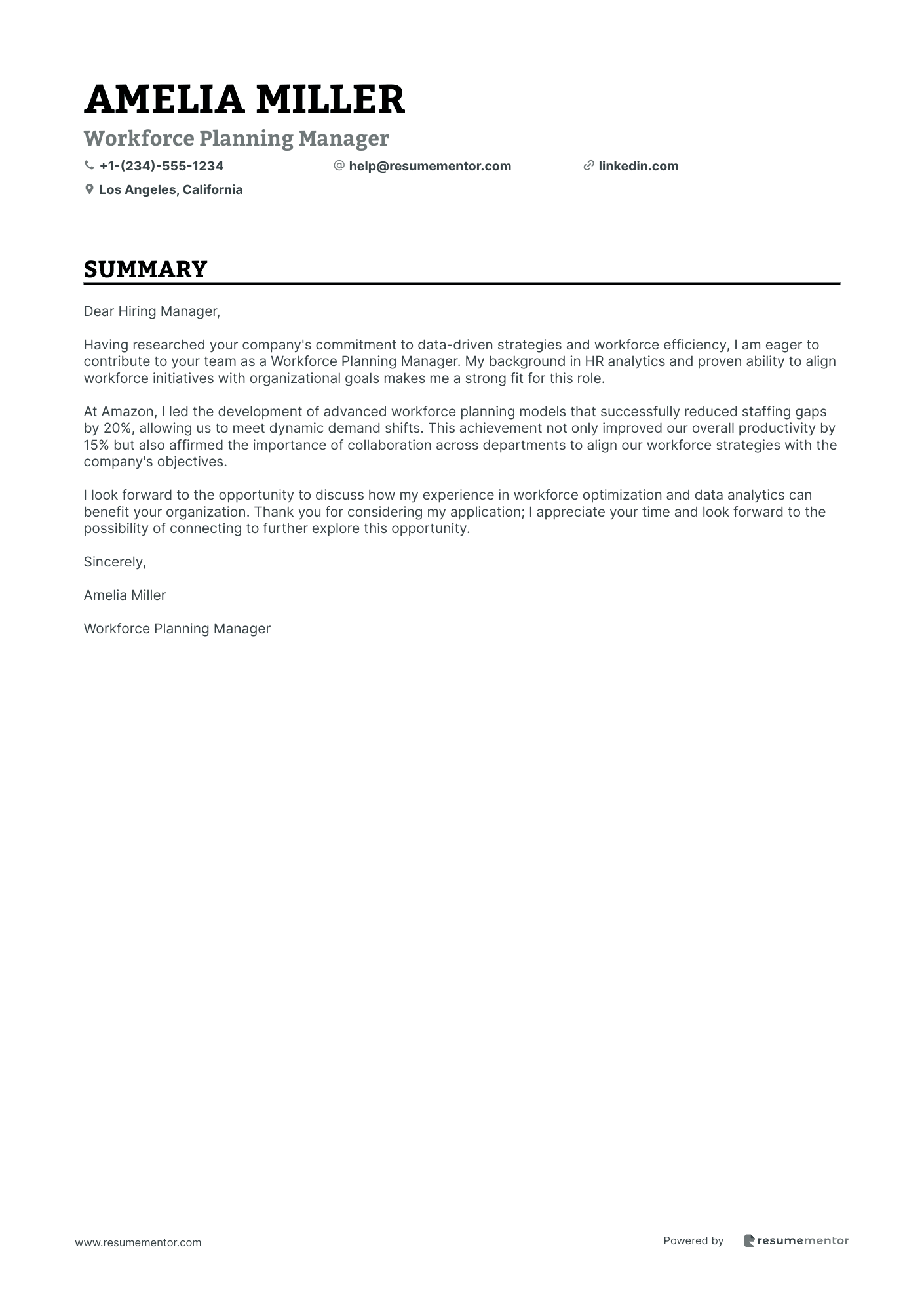 Workforce Planning Manager