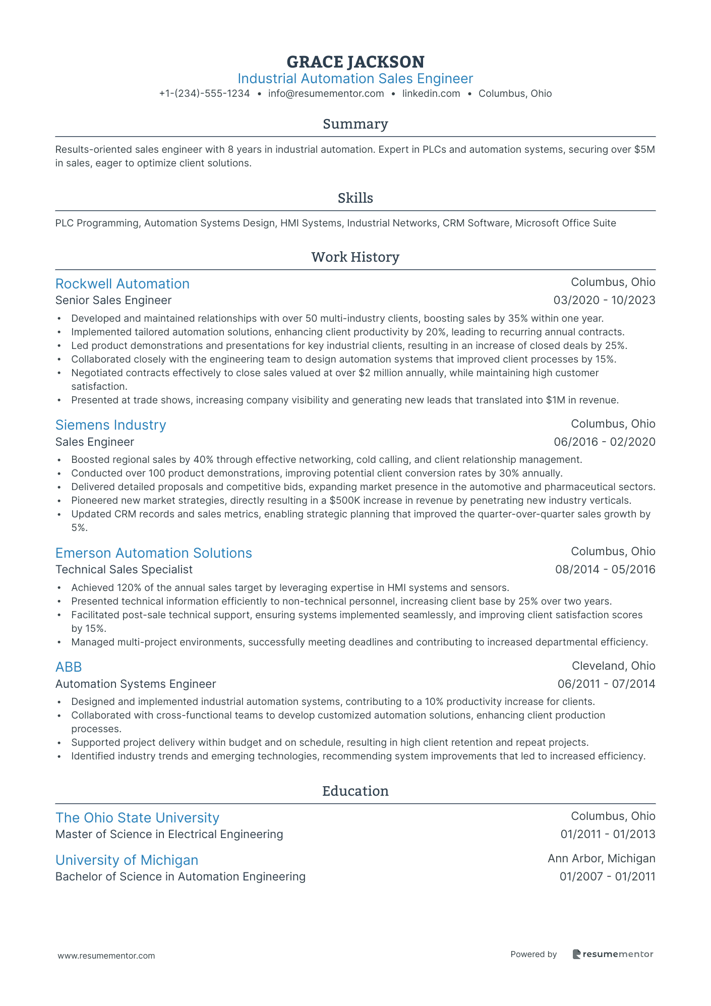 Industrial Automation Sales Engineer