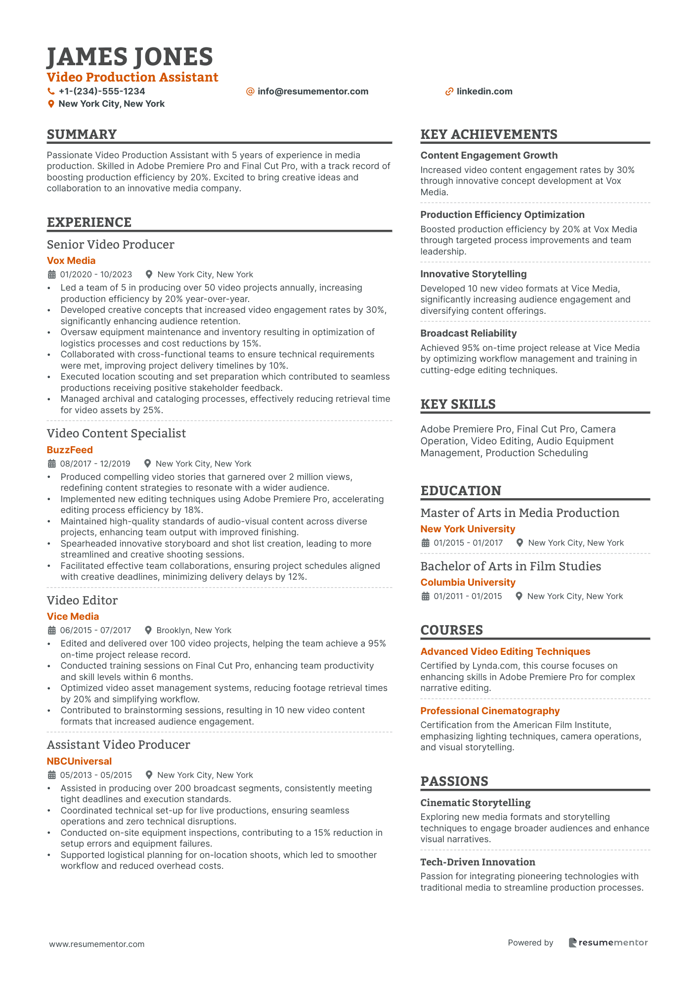 Video Production Assistant