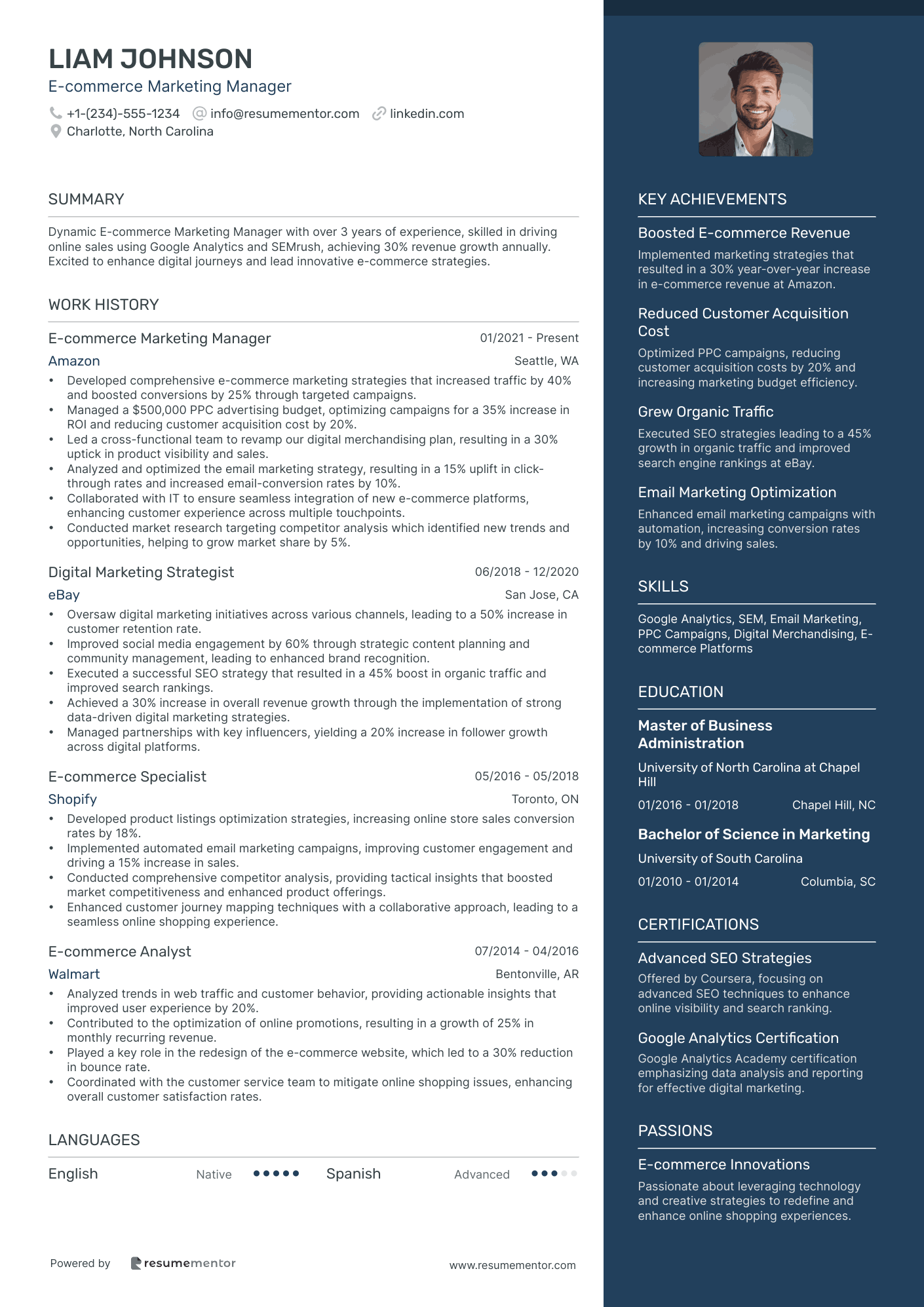 E commerce Marketing Manager