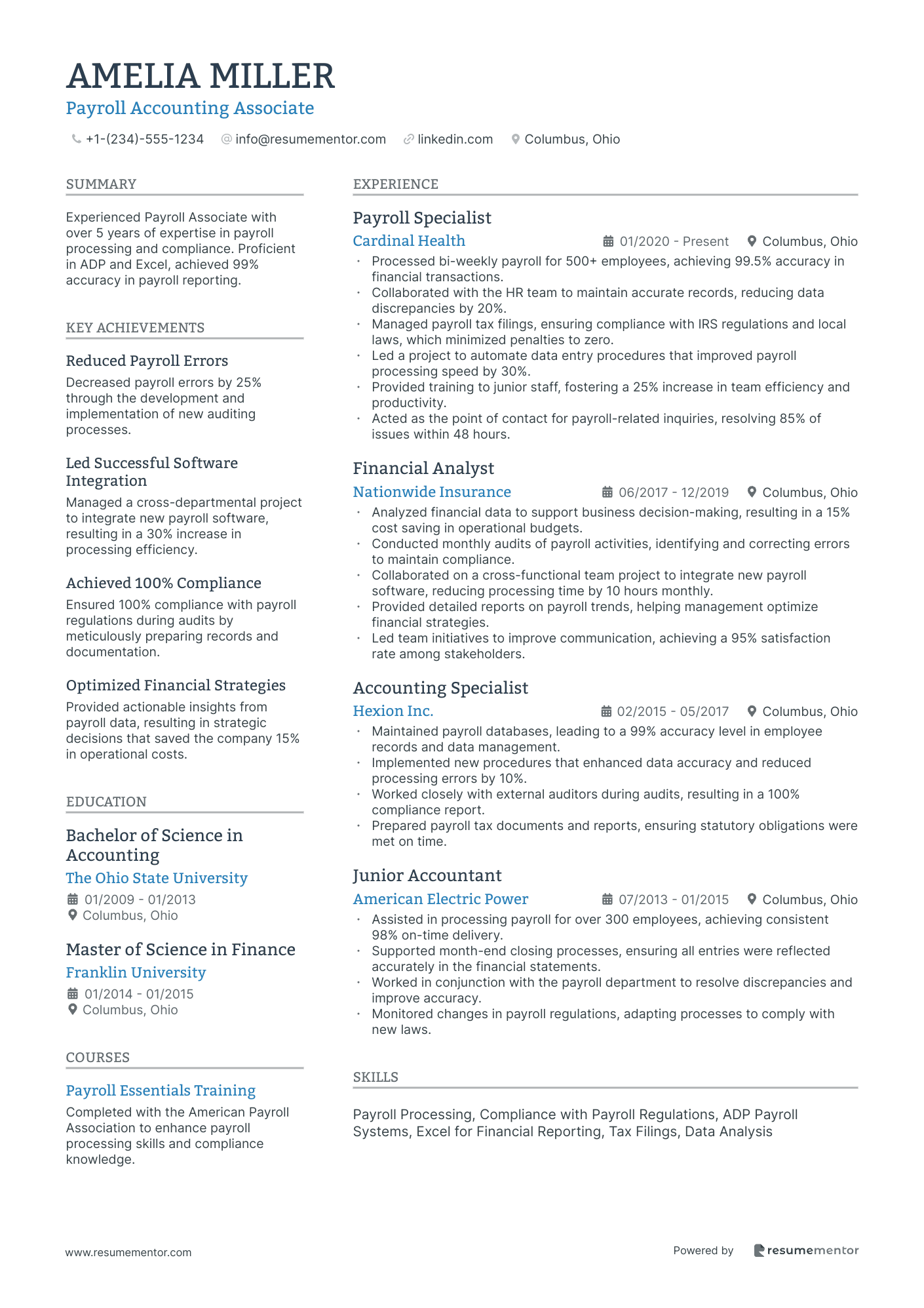 Payroll Accounting Associate