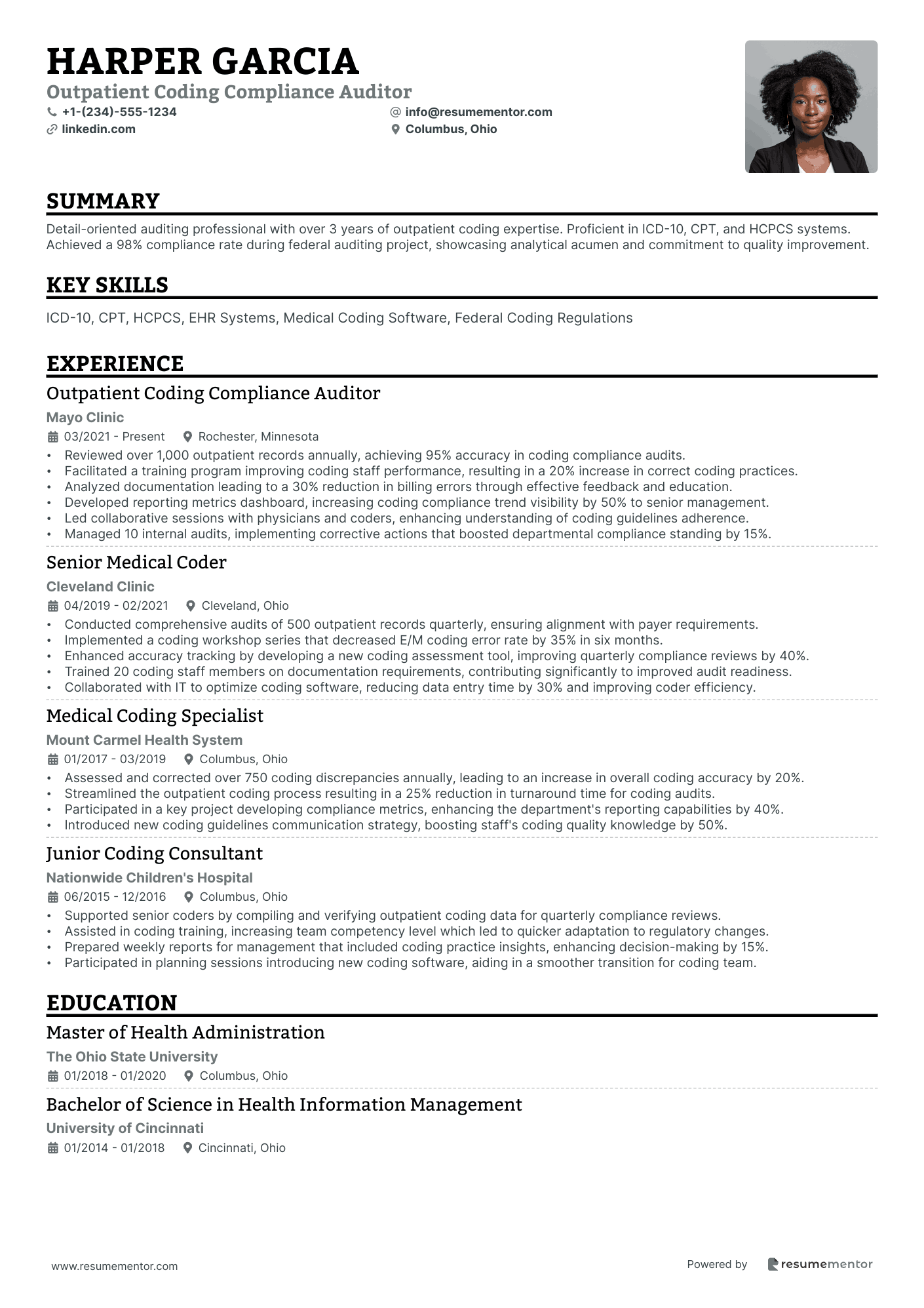 Outpatient Coding Compliance Auditor