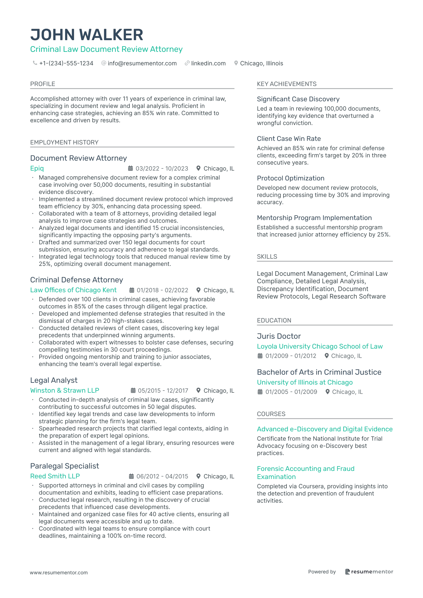 Criminal Law Document Review Attorney