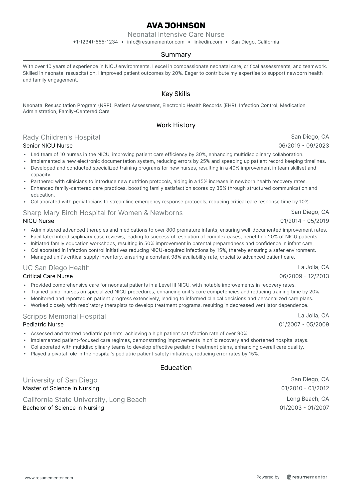 Neonatal Intensive Care Nurse