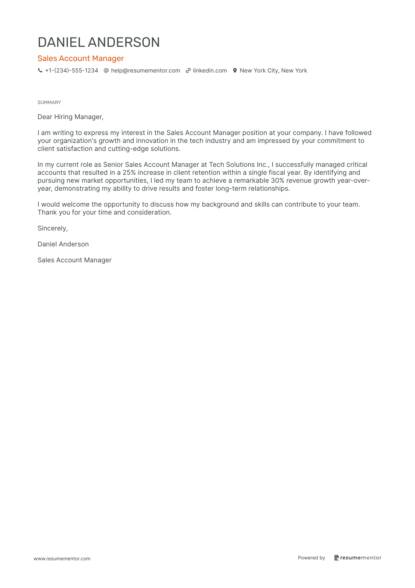 Sales Account Manager