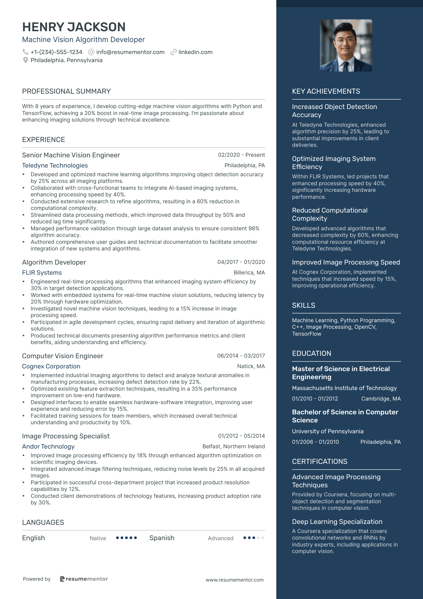 Machine Vision Algorithm Developer
