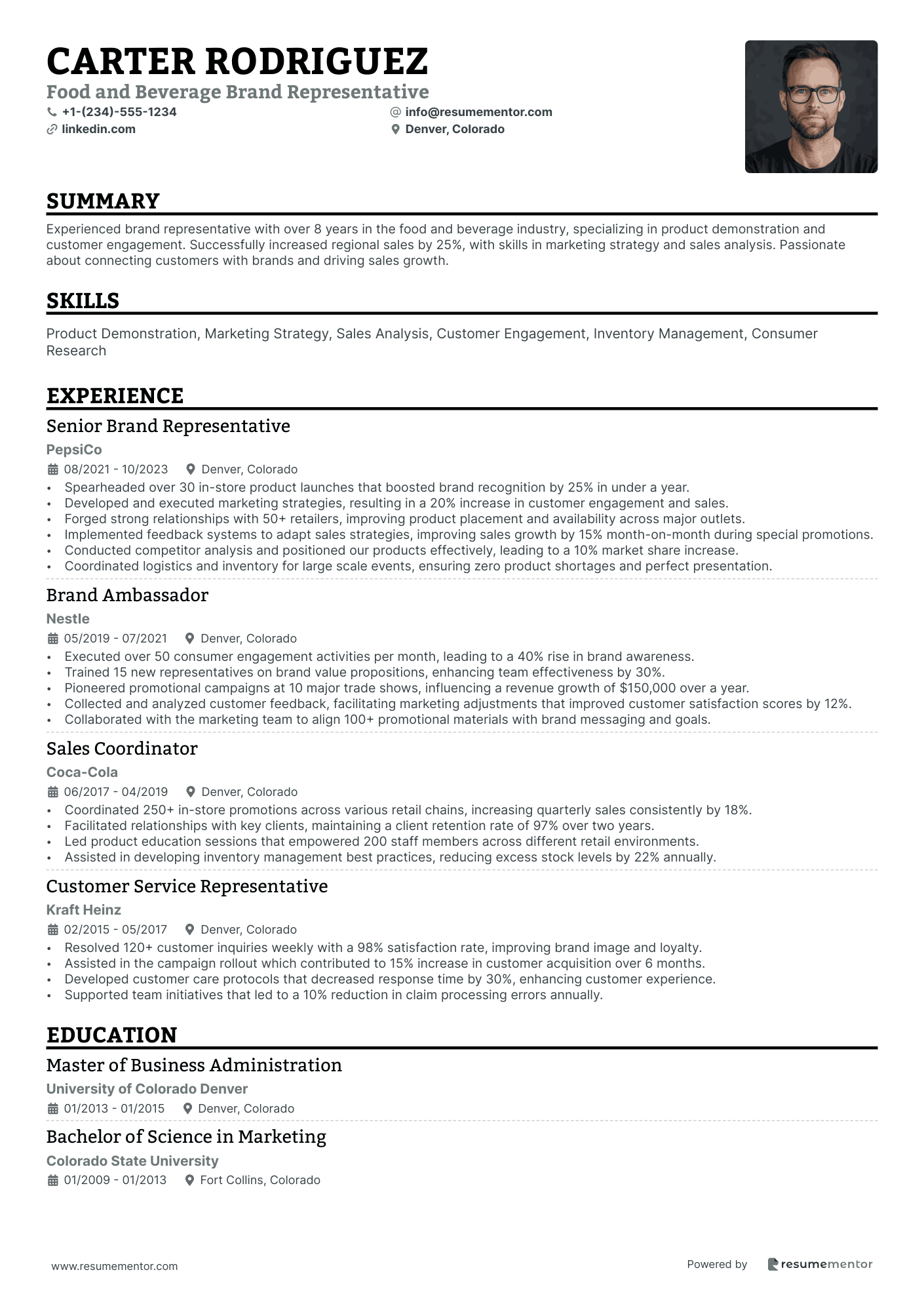 Food and Beverage Brand Representative