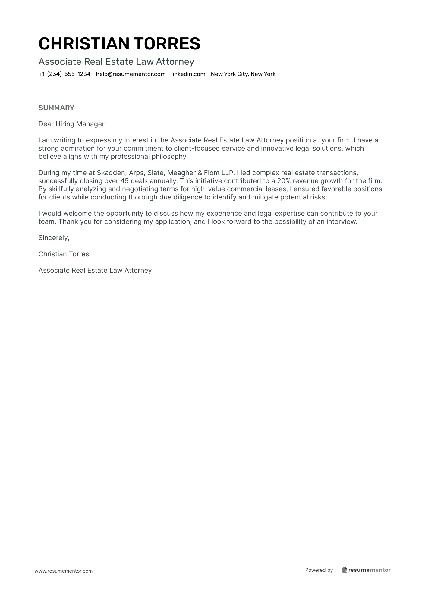 Associate Real Estate Law Attorney