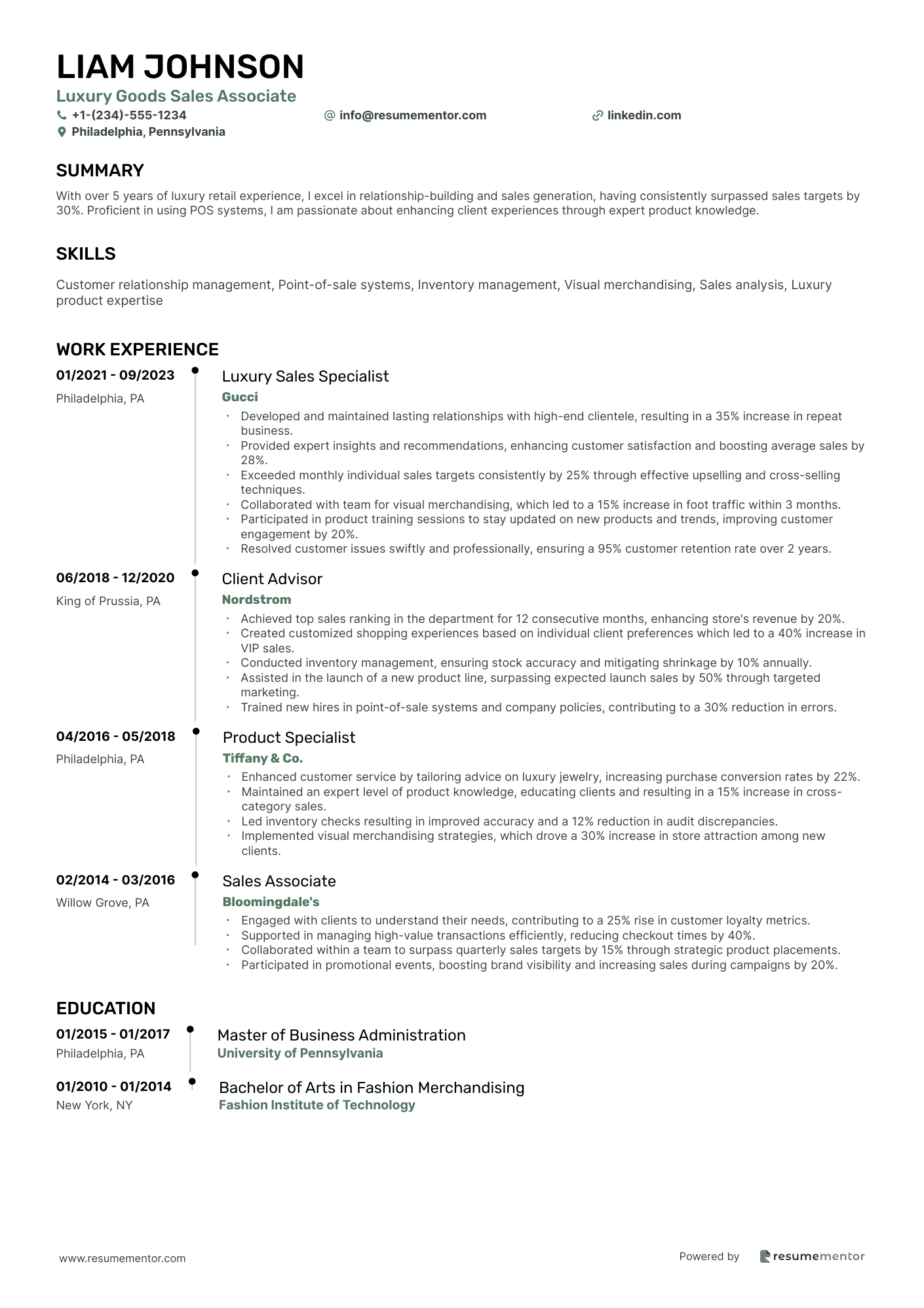 Luxury Goods Sales Associate