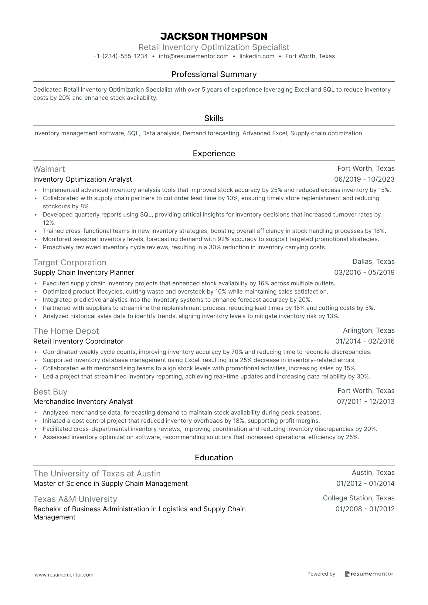 Retail Inventory Optimization Specialist