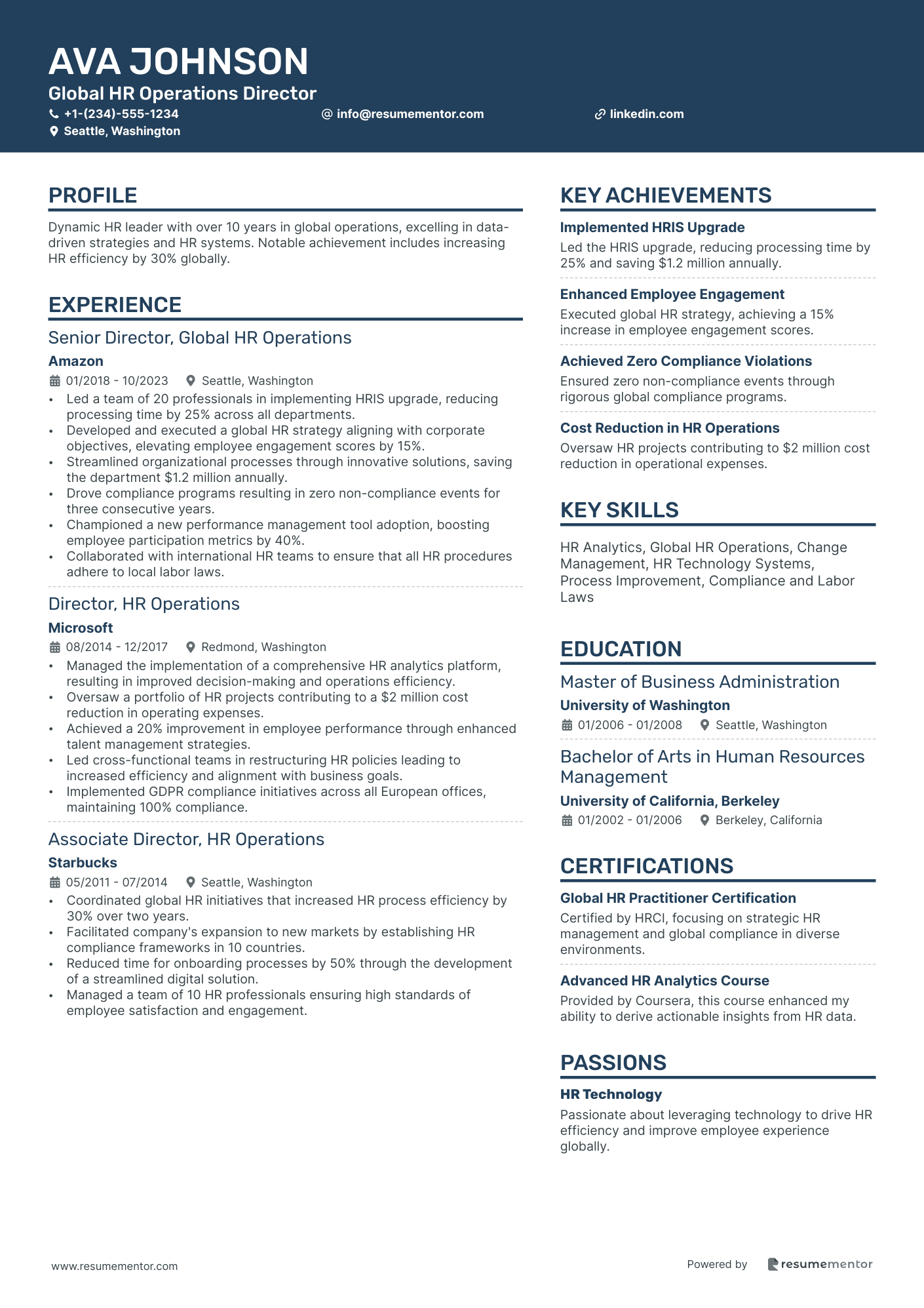 Global HR Operations Director