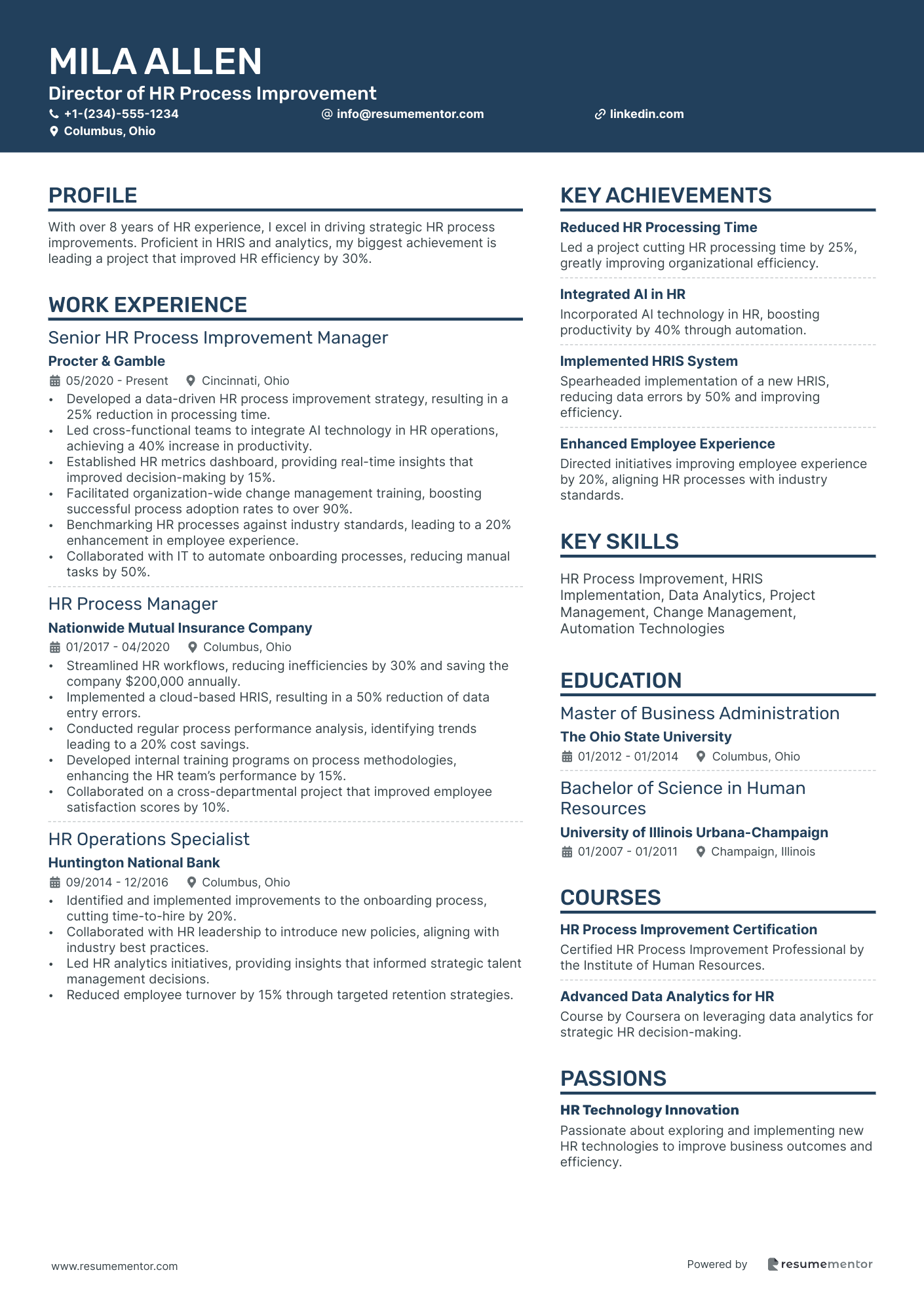 Director of HR Process Improvement