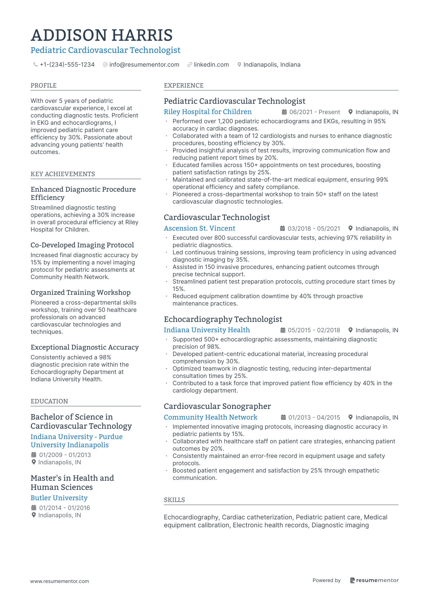 Pediatric Cardiovascular Technologist