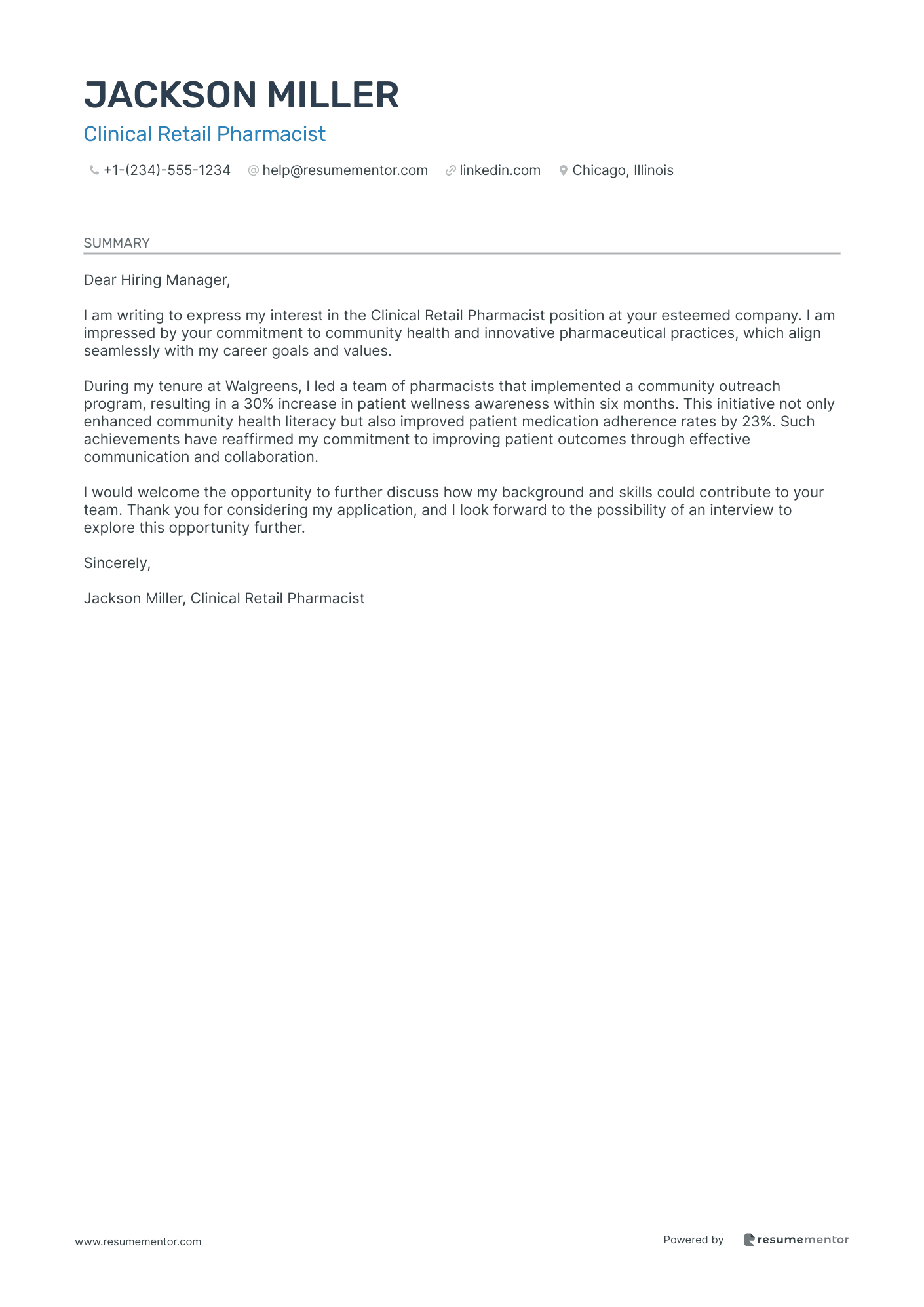 Clinical Retail Pharmacist