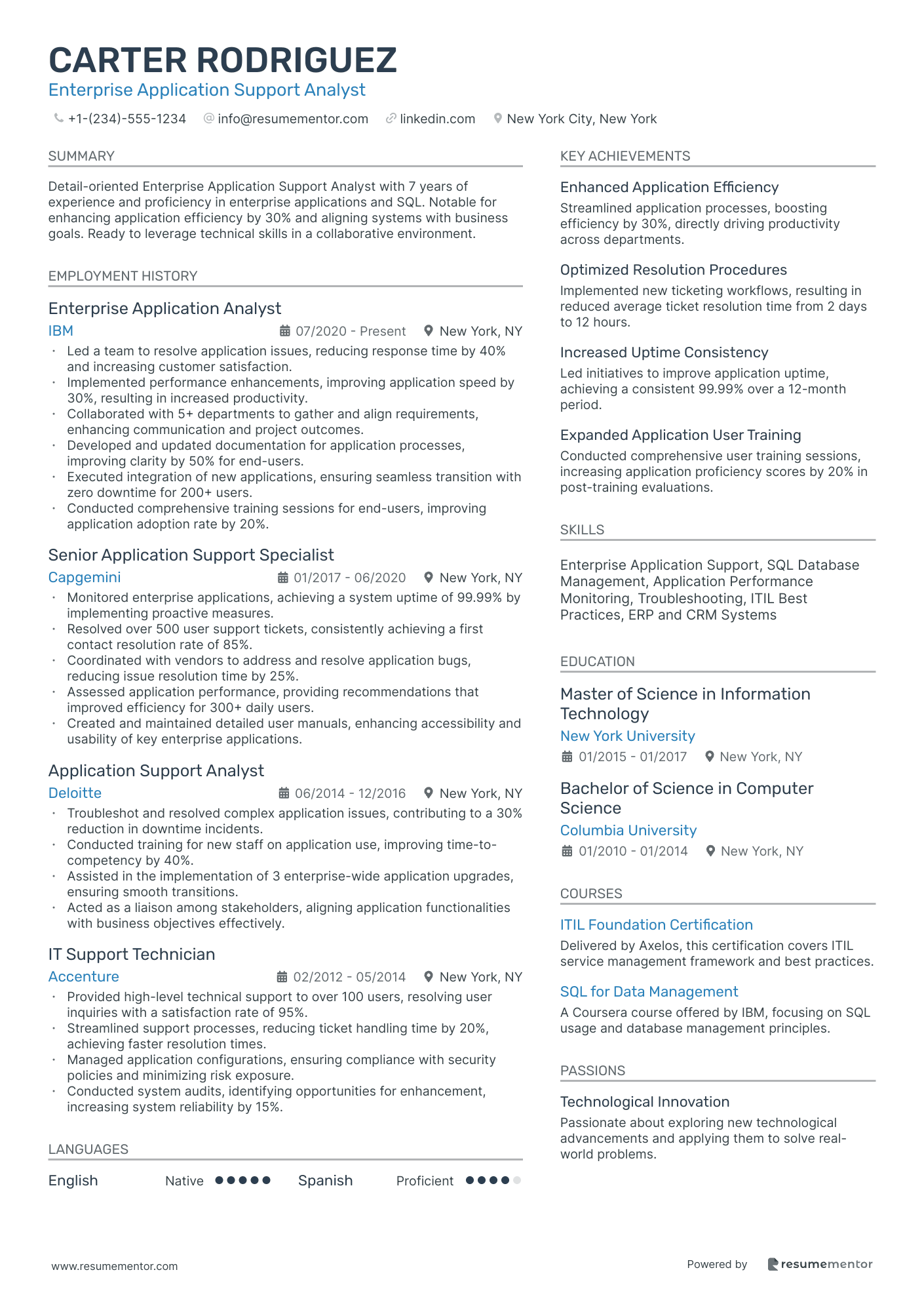 Enterprise Application Support Analyst
