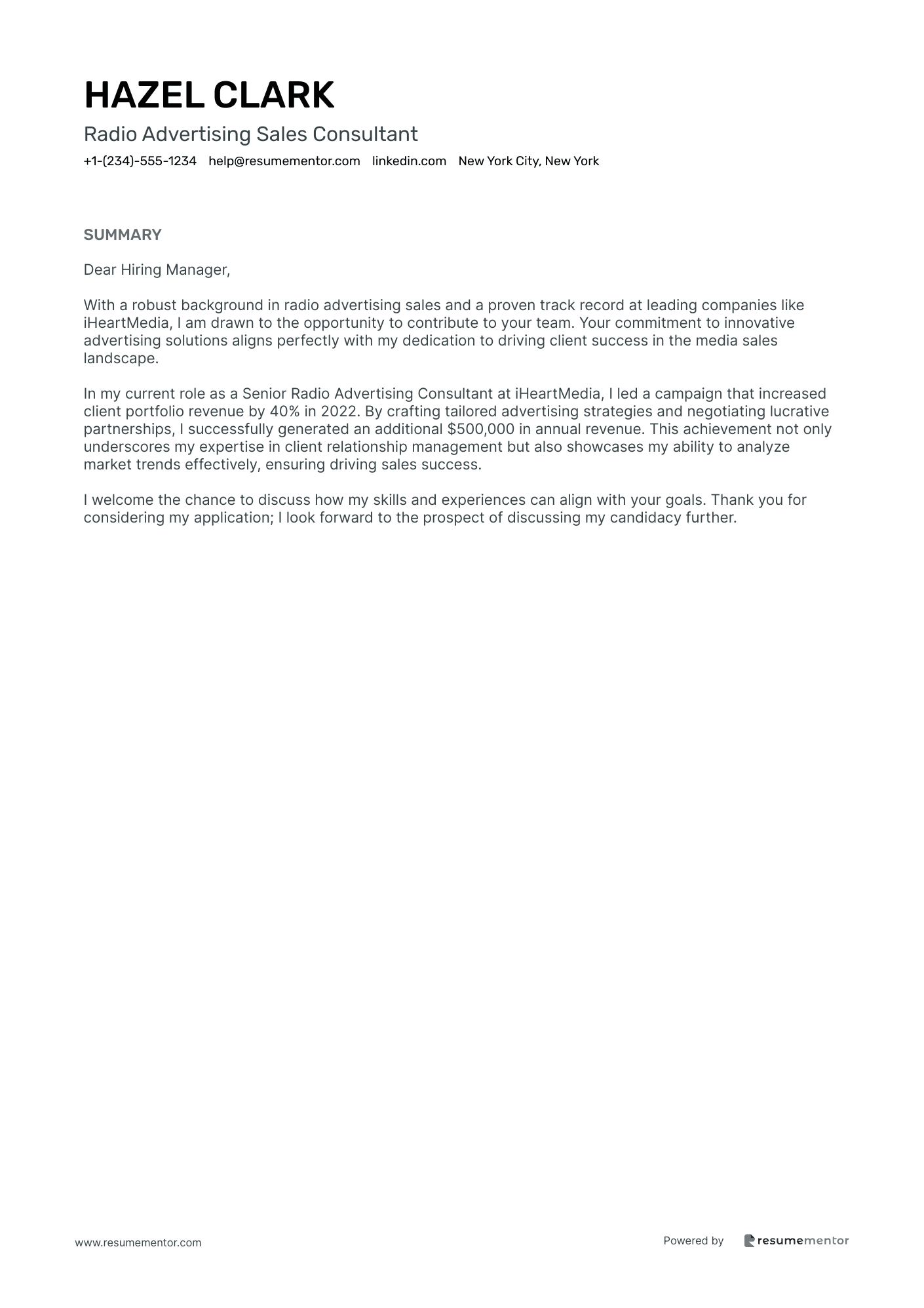 Radio Advertising Sales Consultant
