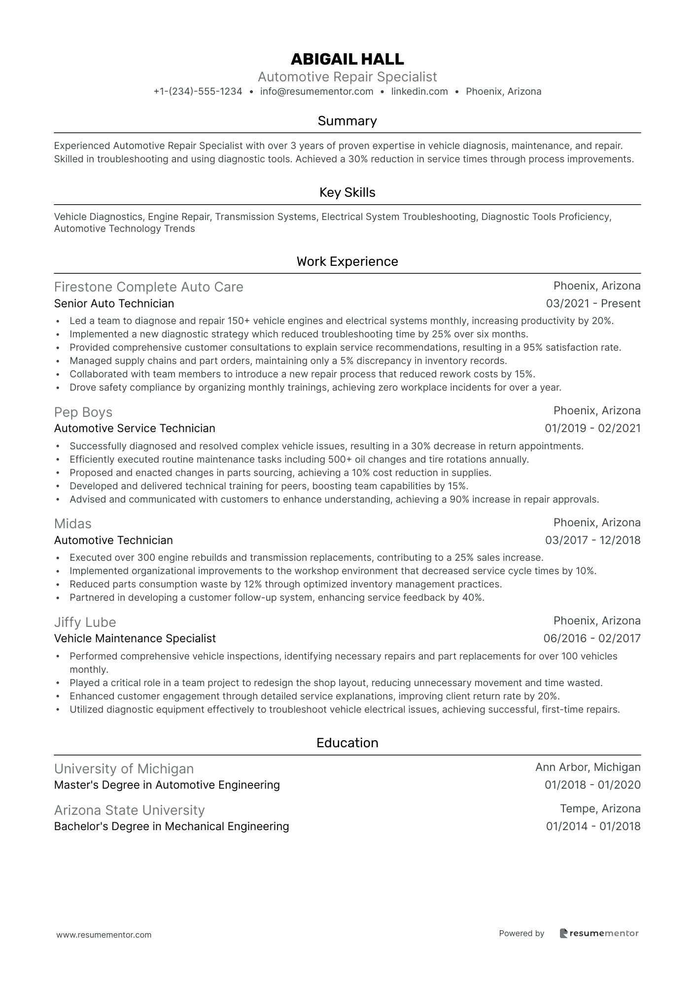 Automotive Repair Specialist