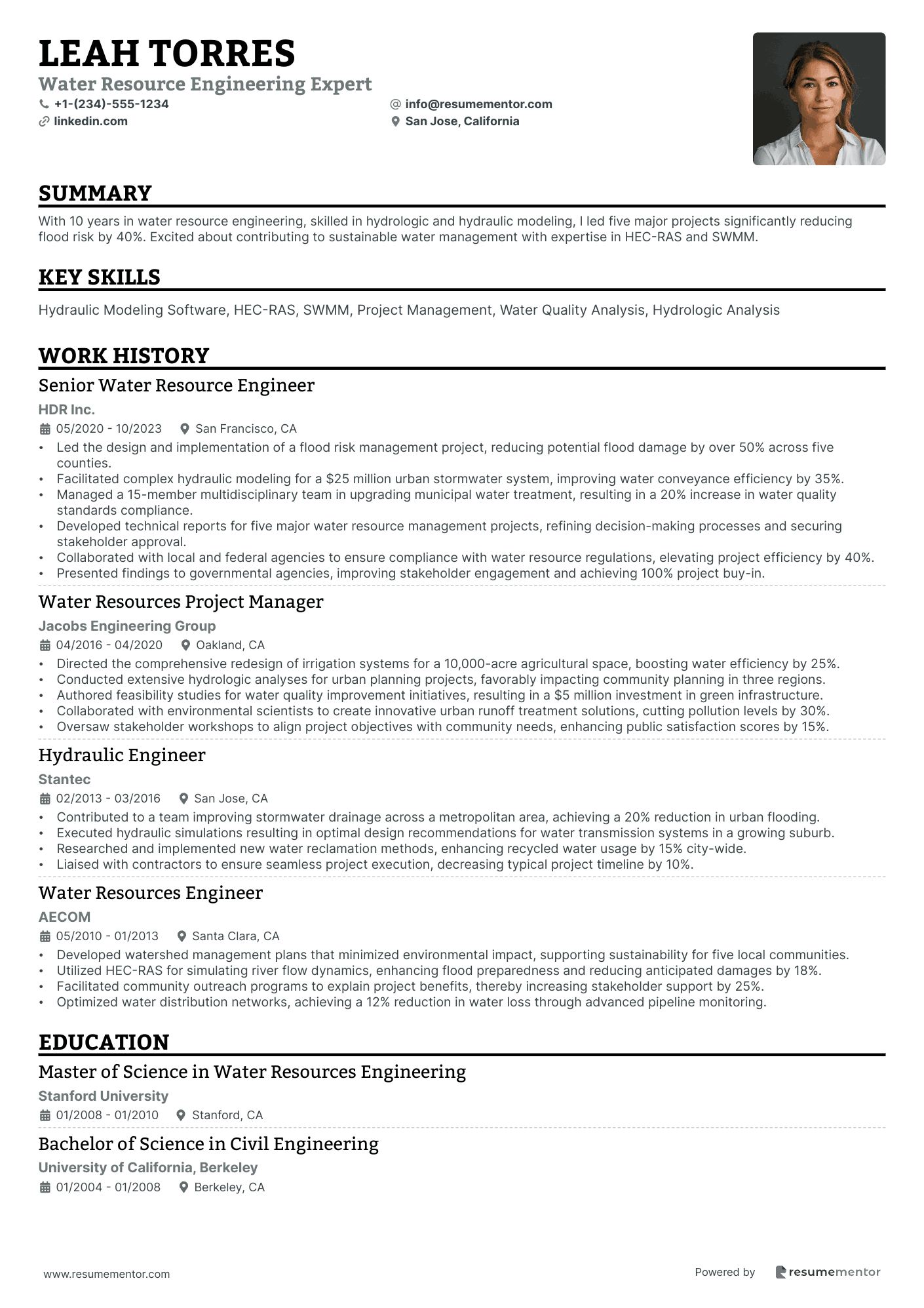 Water Resource Engineering Expert