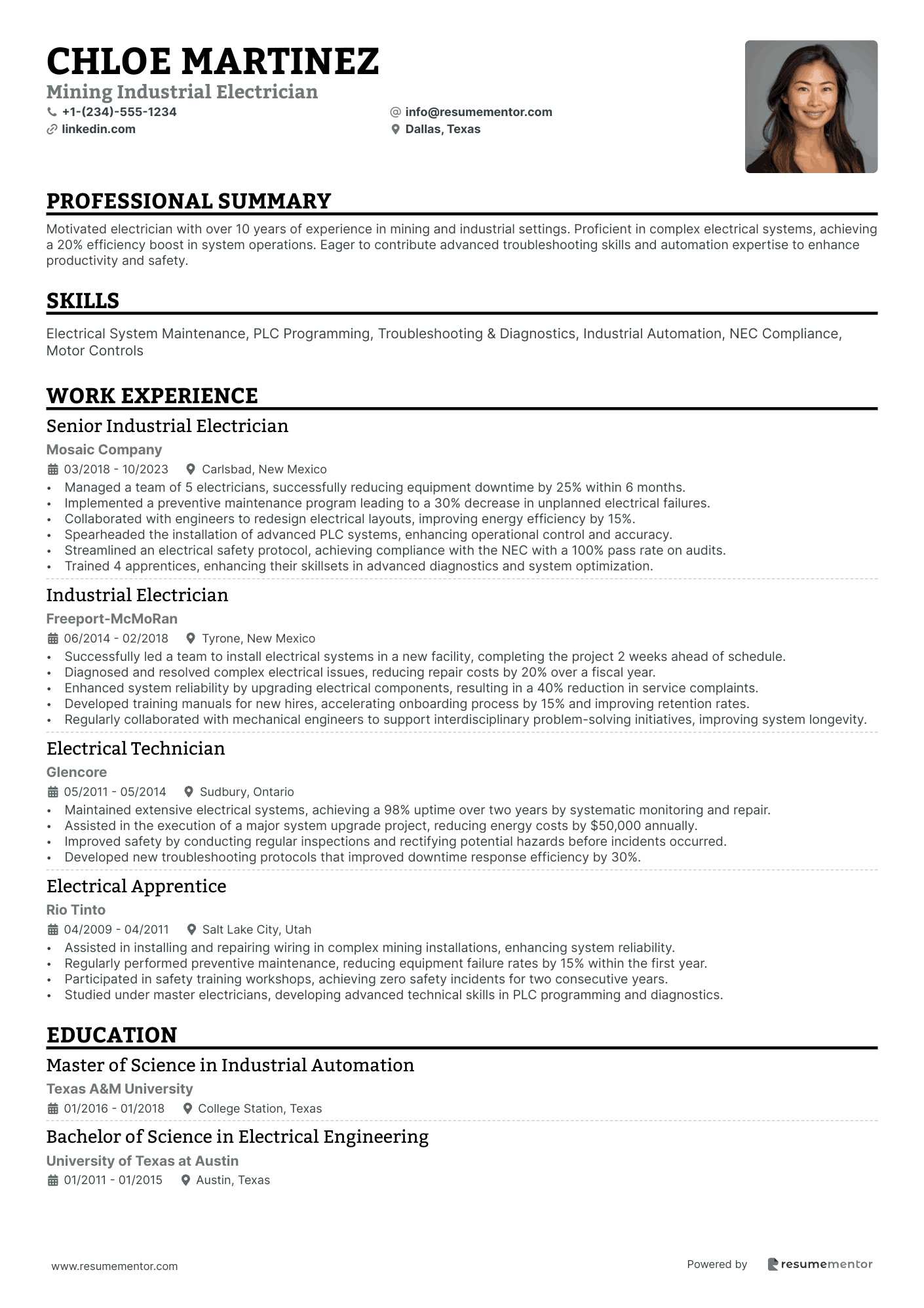 Mining Industrial Electrician