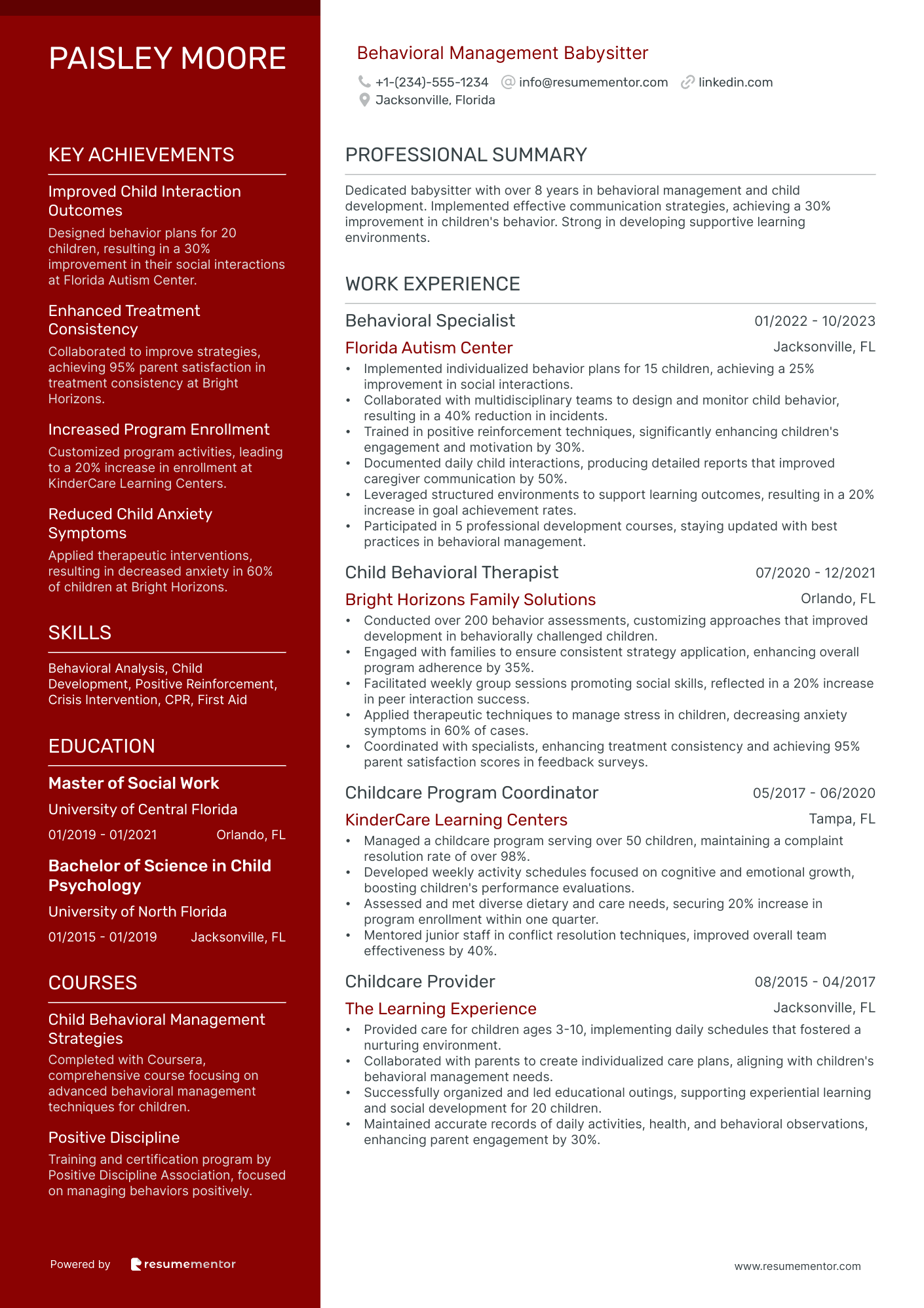 Behavioral Management Babysitter