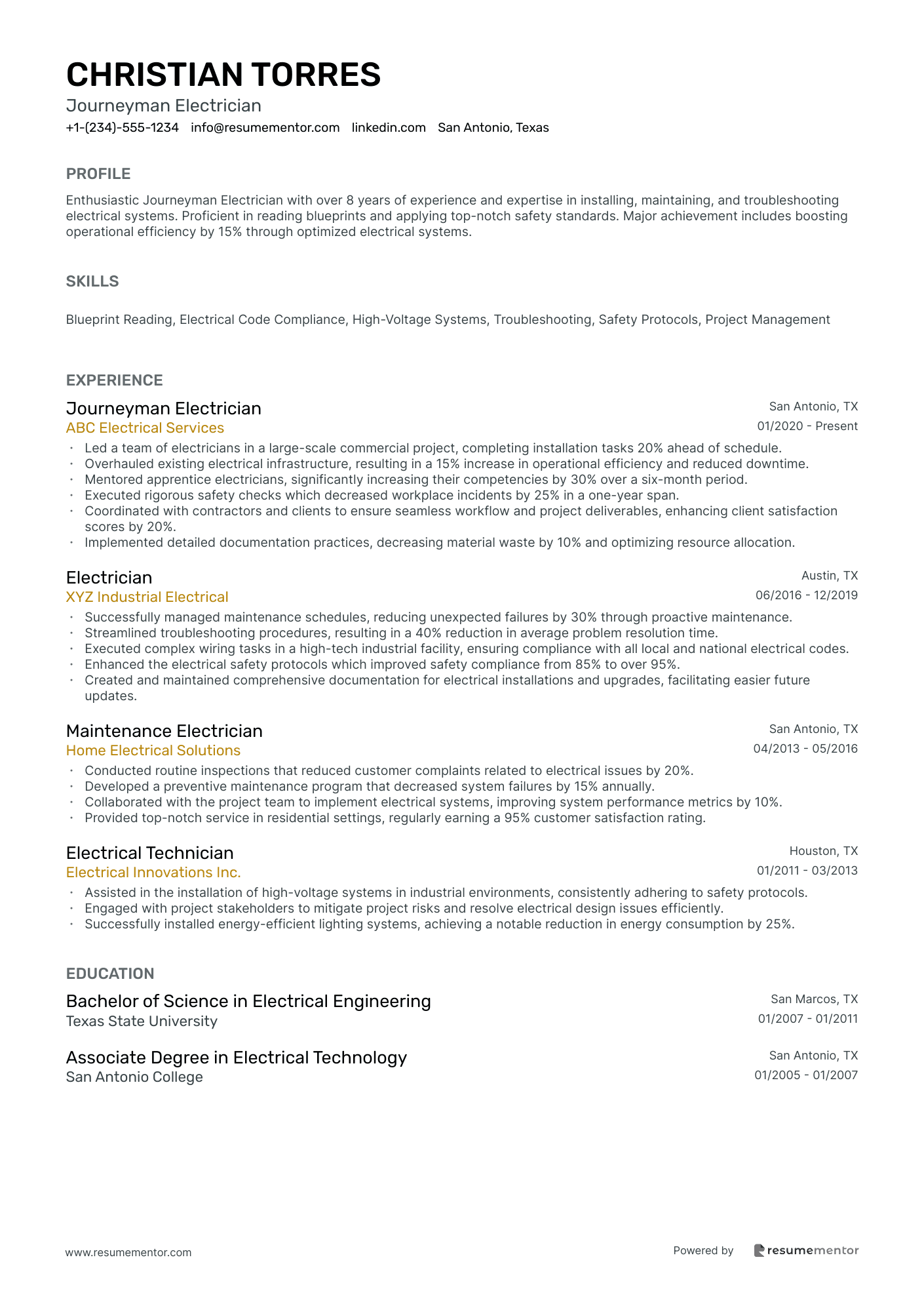 Journeyman Electrician