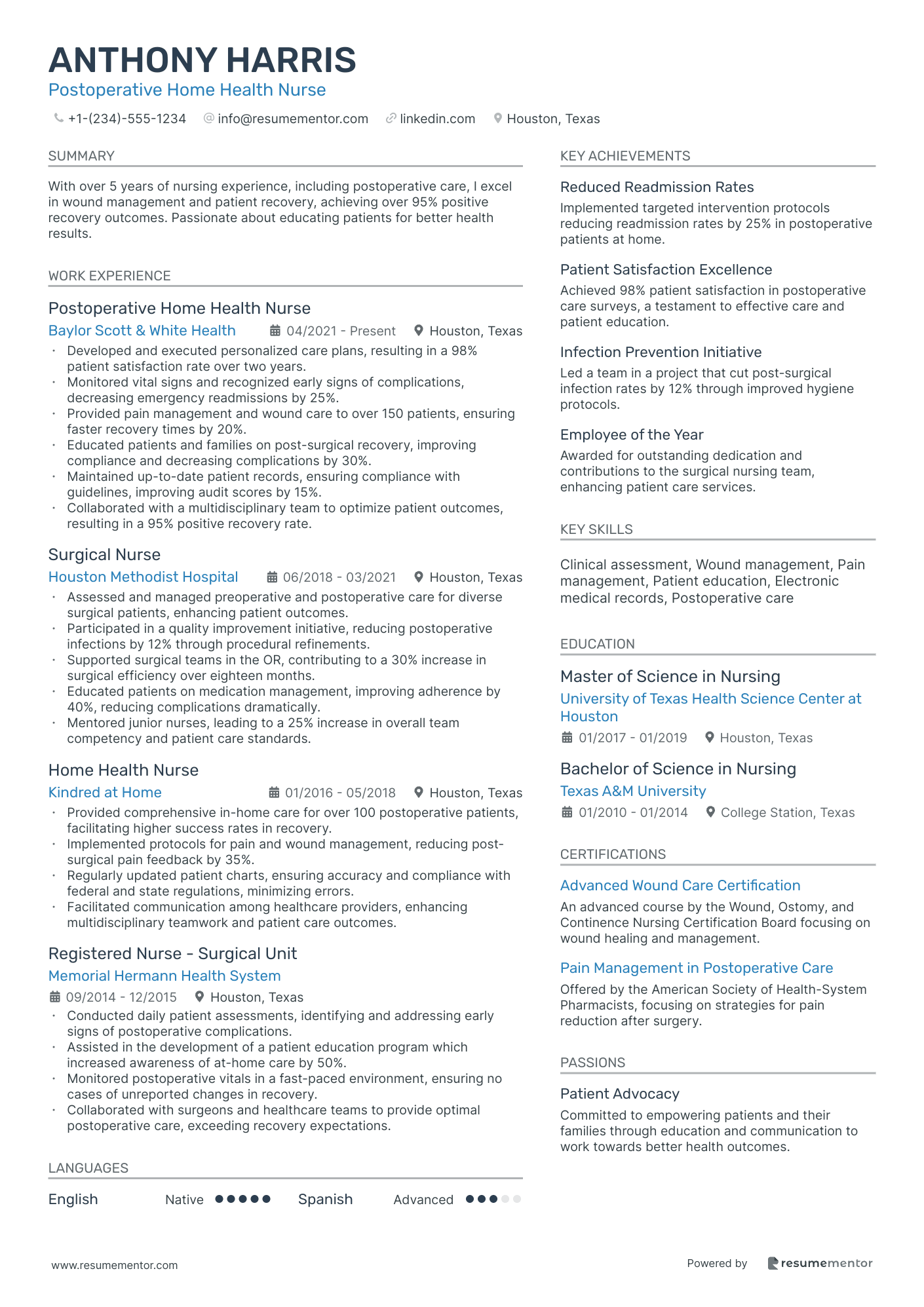 Postoperative Home Health Nurse