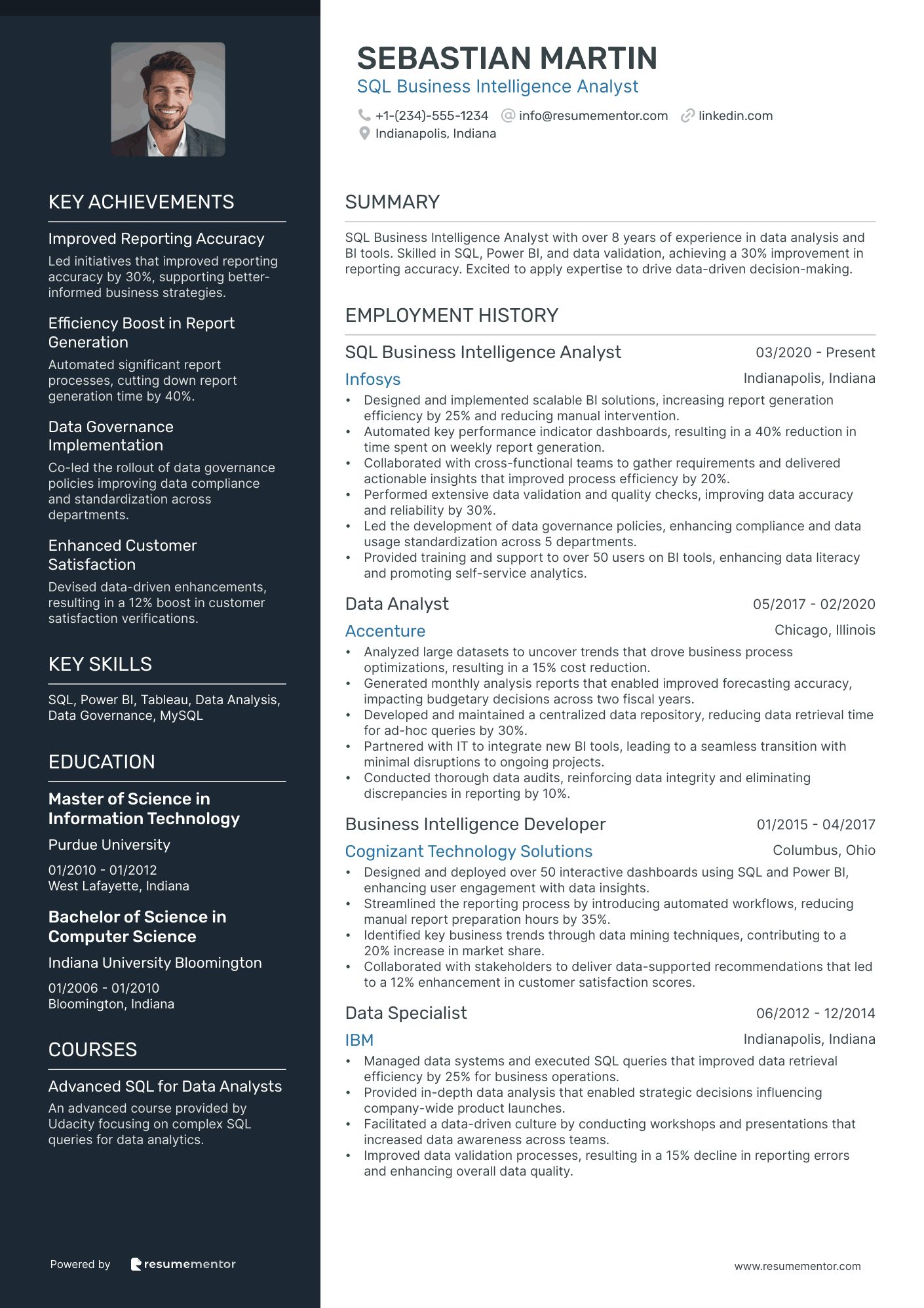 SQL Business Intelligence Analyst