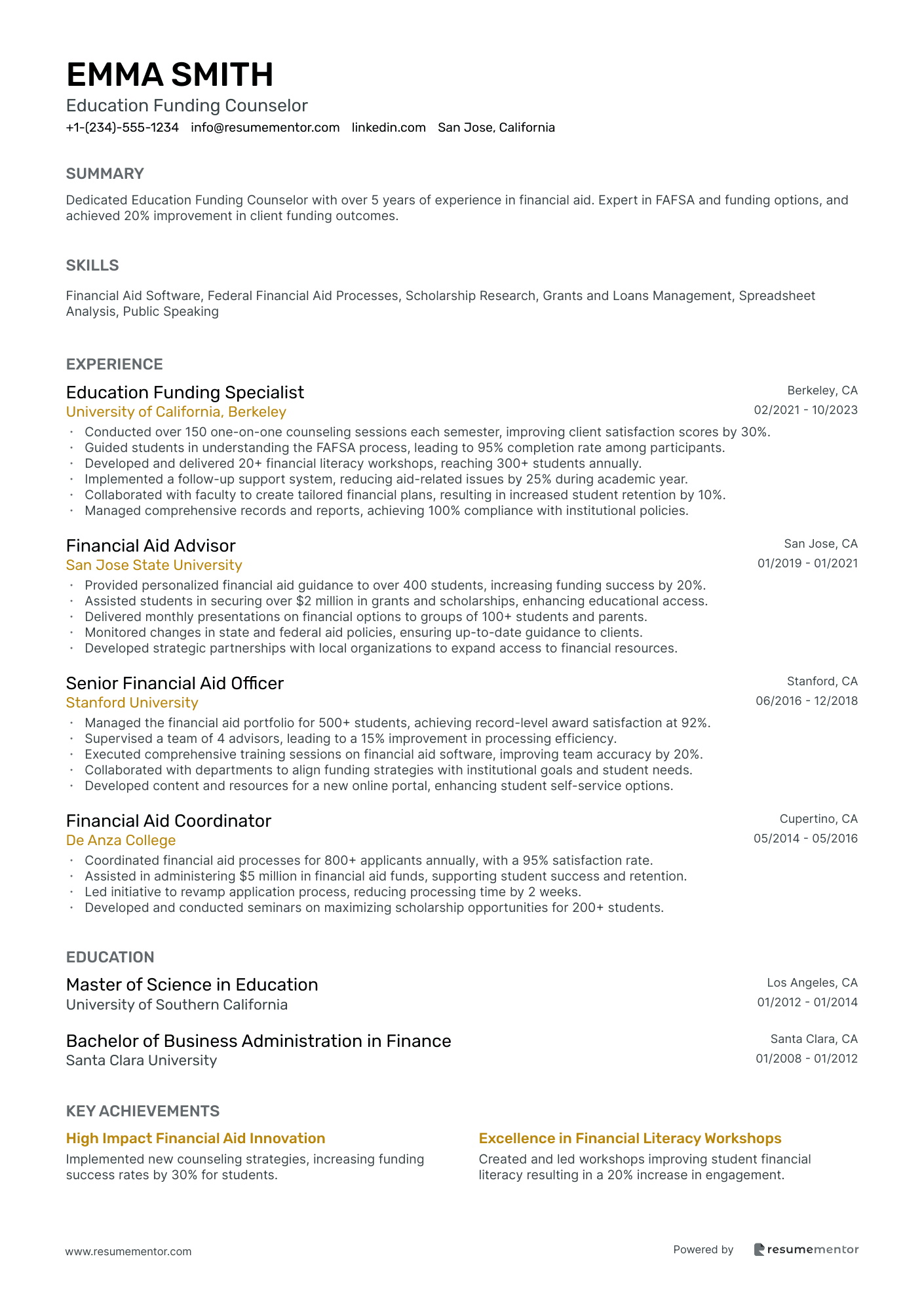 Education Funding Counselor