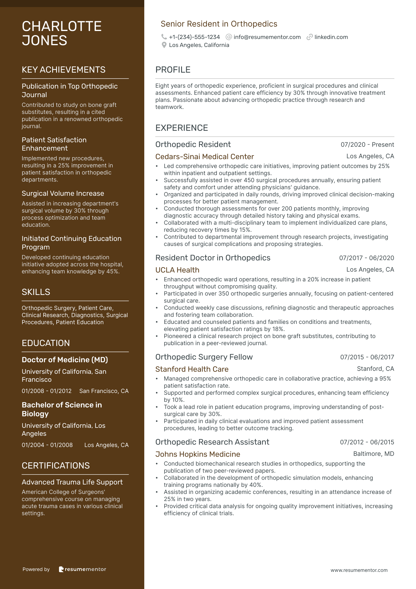 Senior Resident in Orthopedics