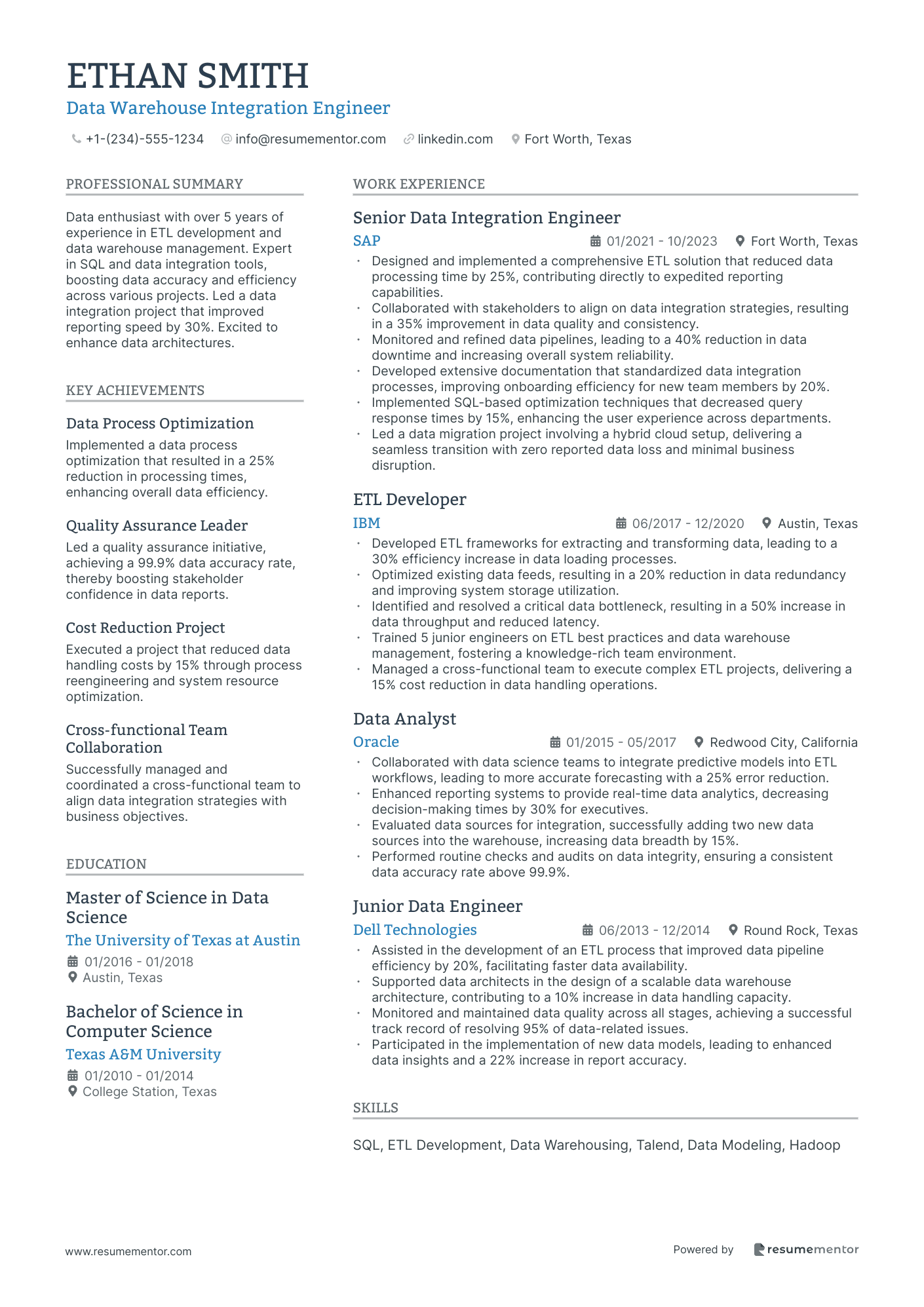 Data Warehouse Integration Engineer