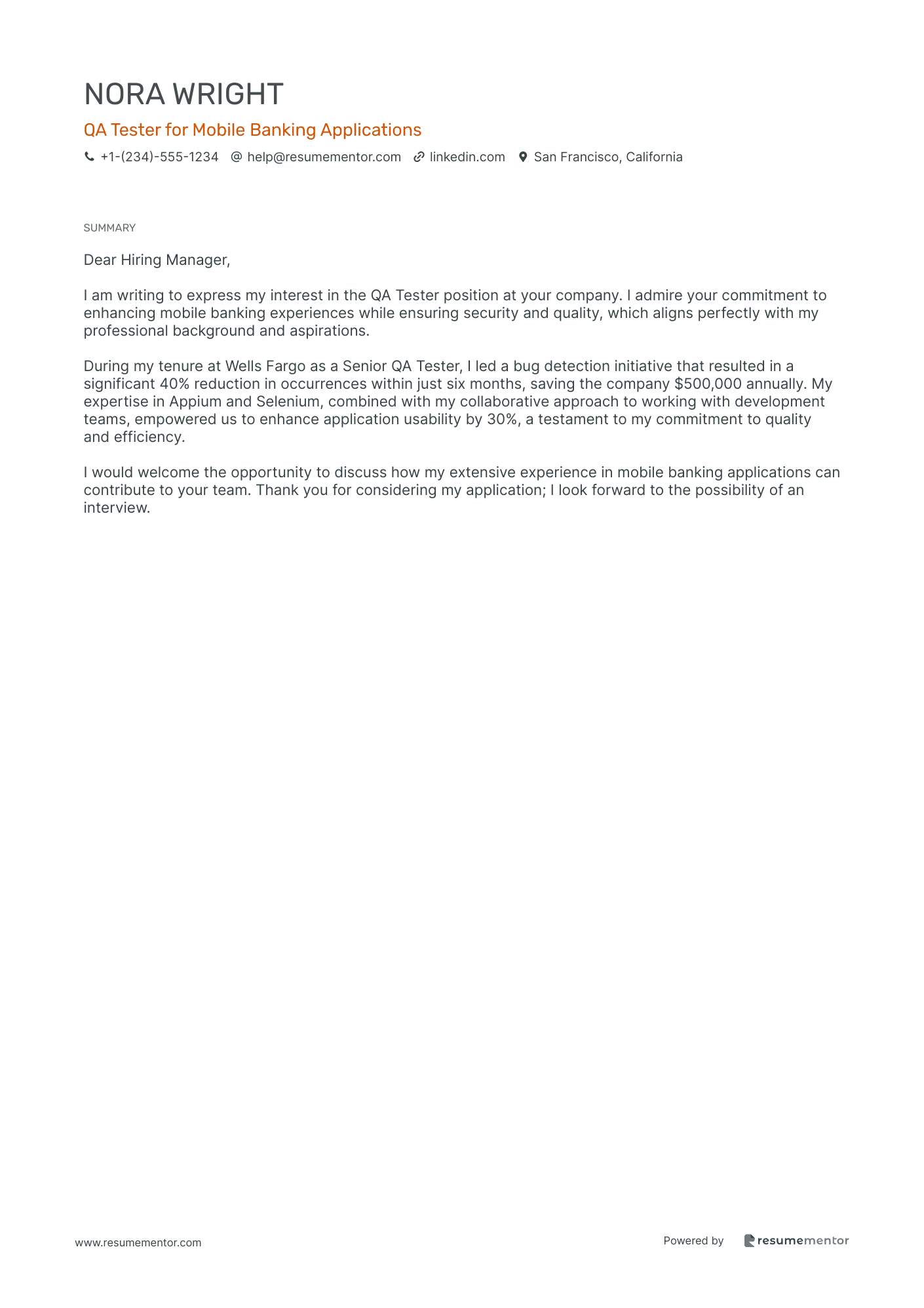 QA Tester for Mobile Banking Applications