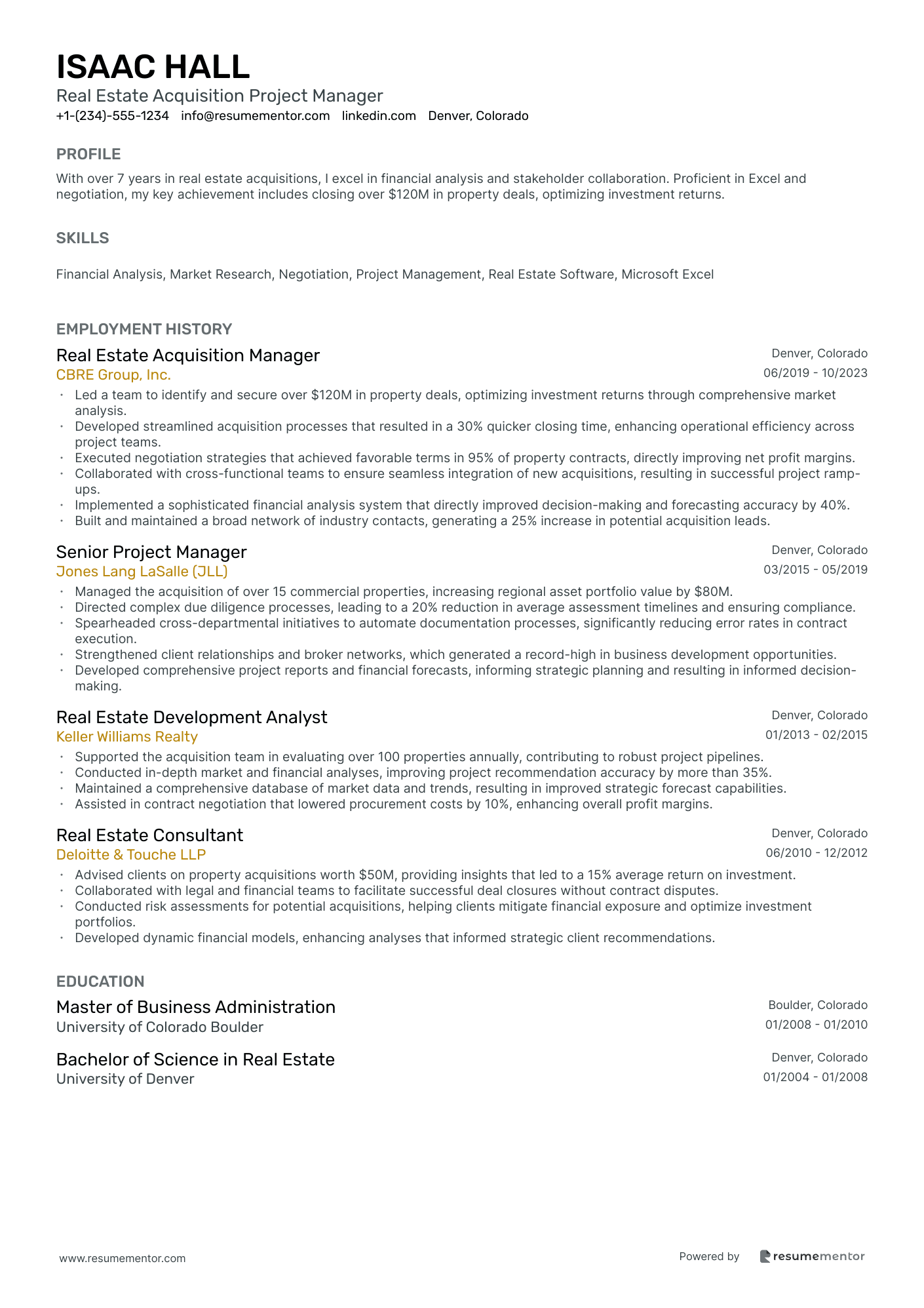 Real Estate Acquisition Project Manager