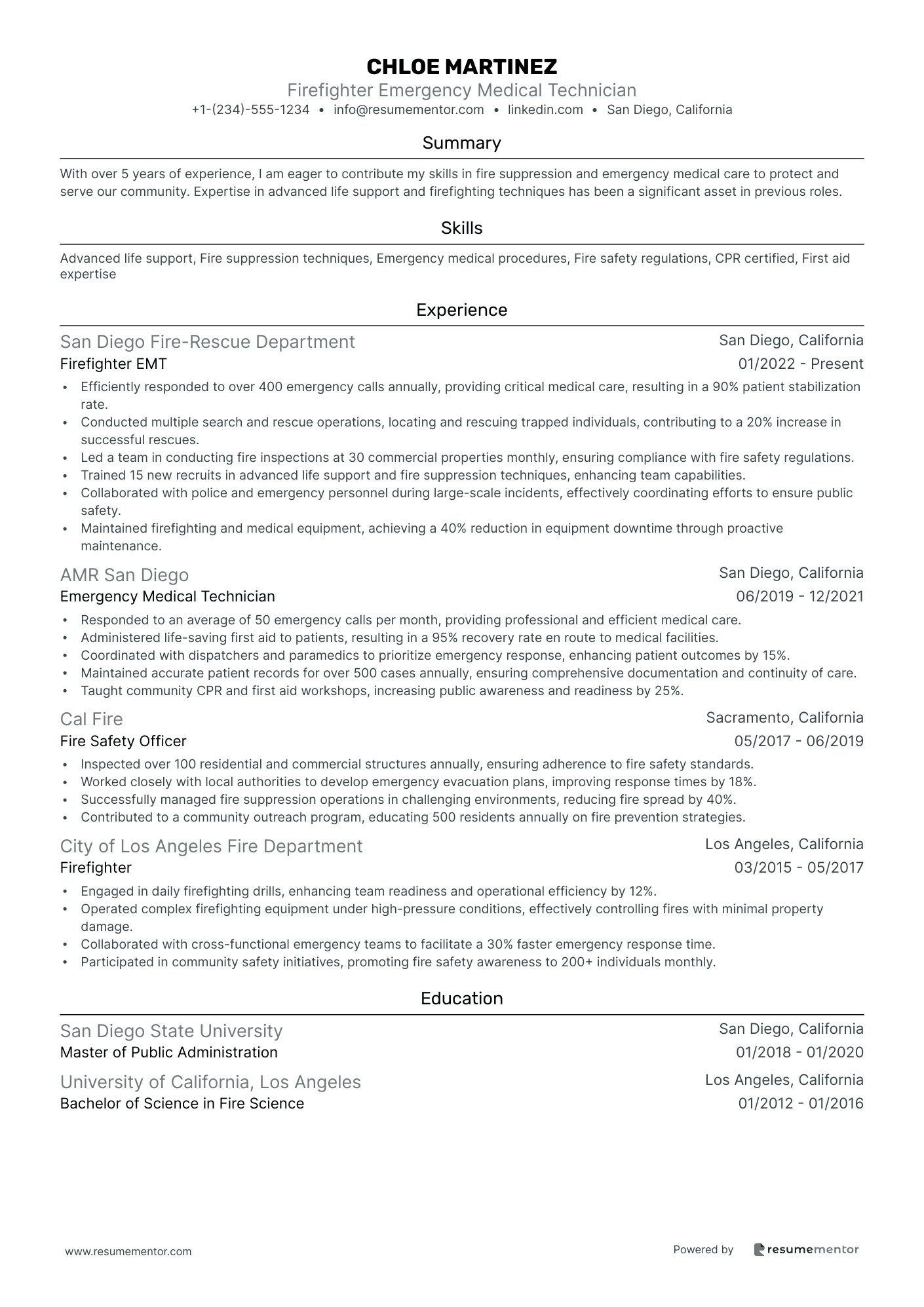 Firefighter Emergency Medical Technician