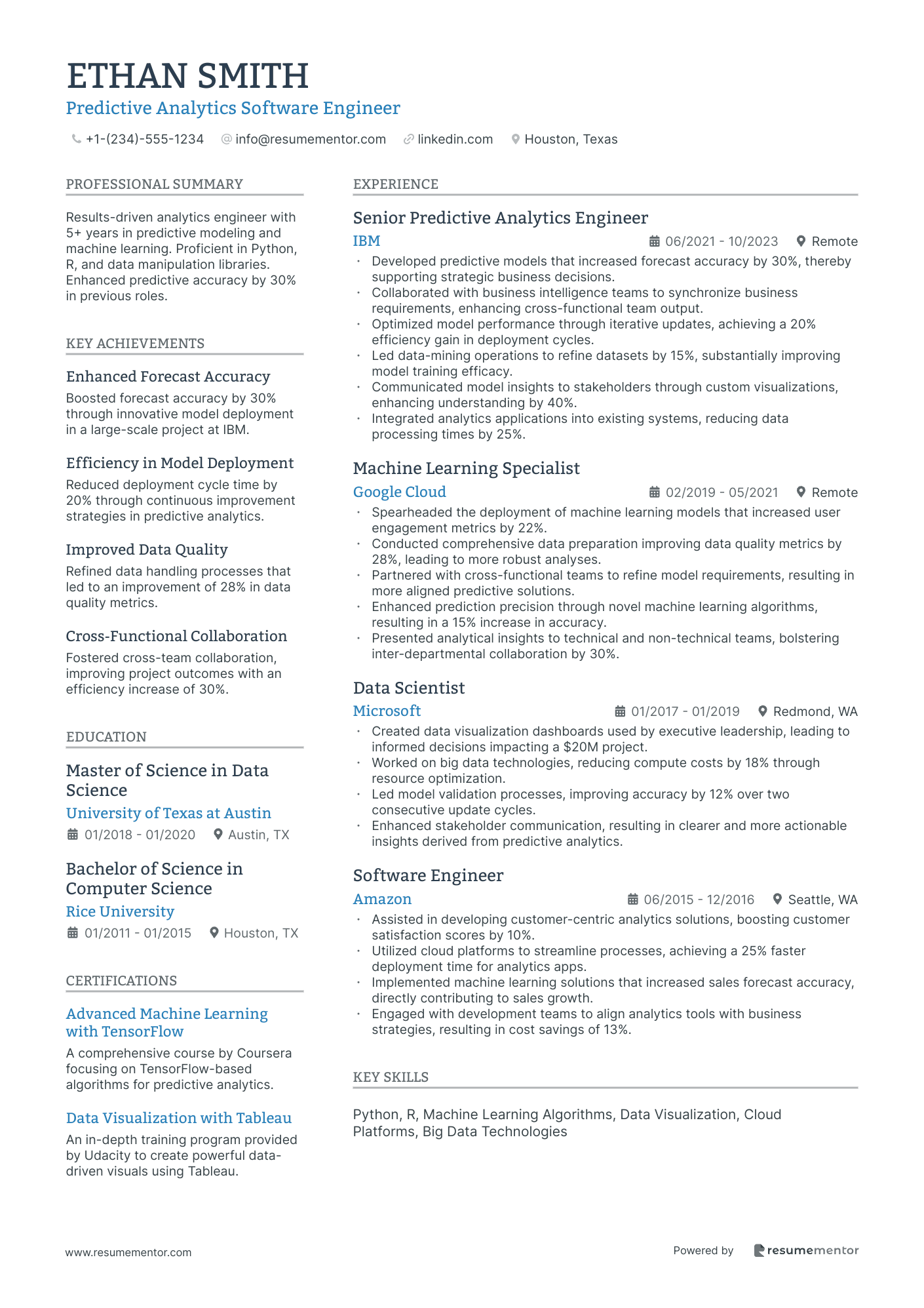 Predictive Analytics Software Engineer